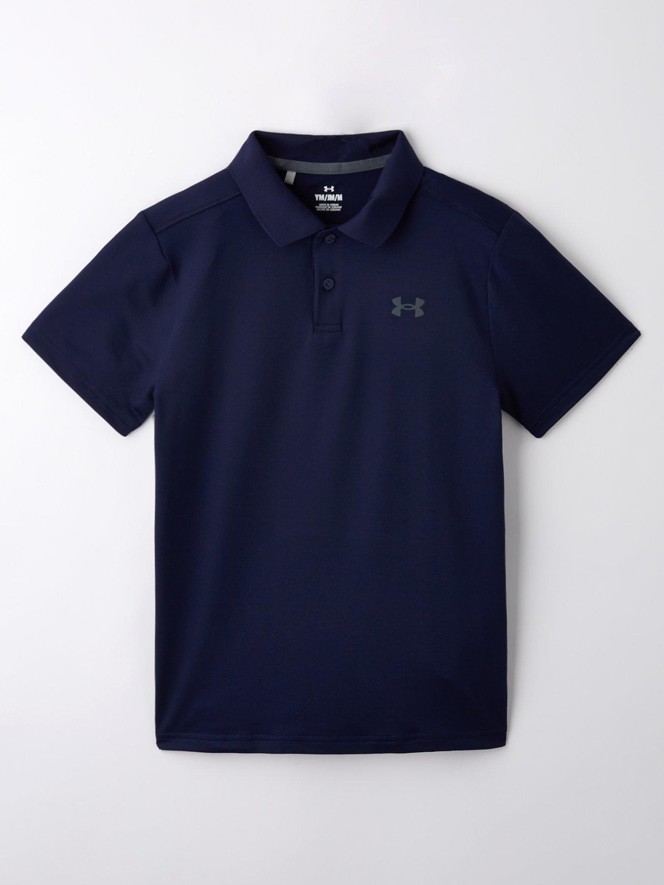 UNDER ARMOUR Junior Boys Golf Matchplay Polo Shirt - Navy