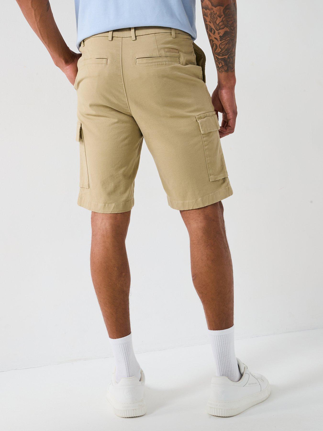  image of calvin-klein-modern-twill-cargo-shorts-natural