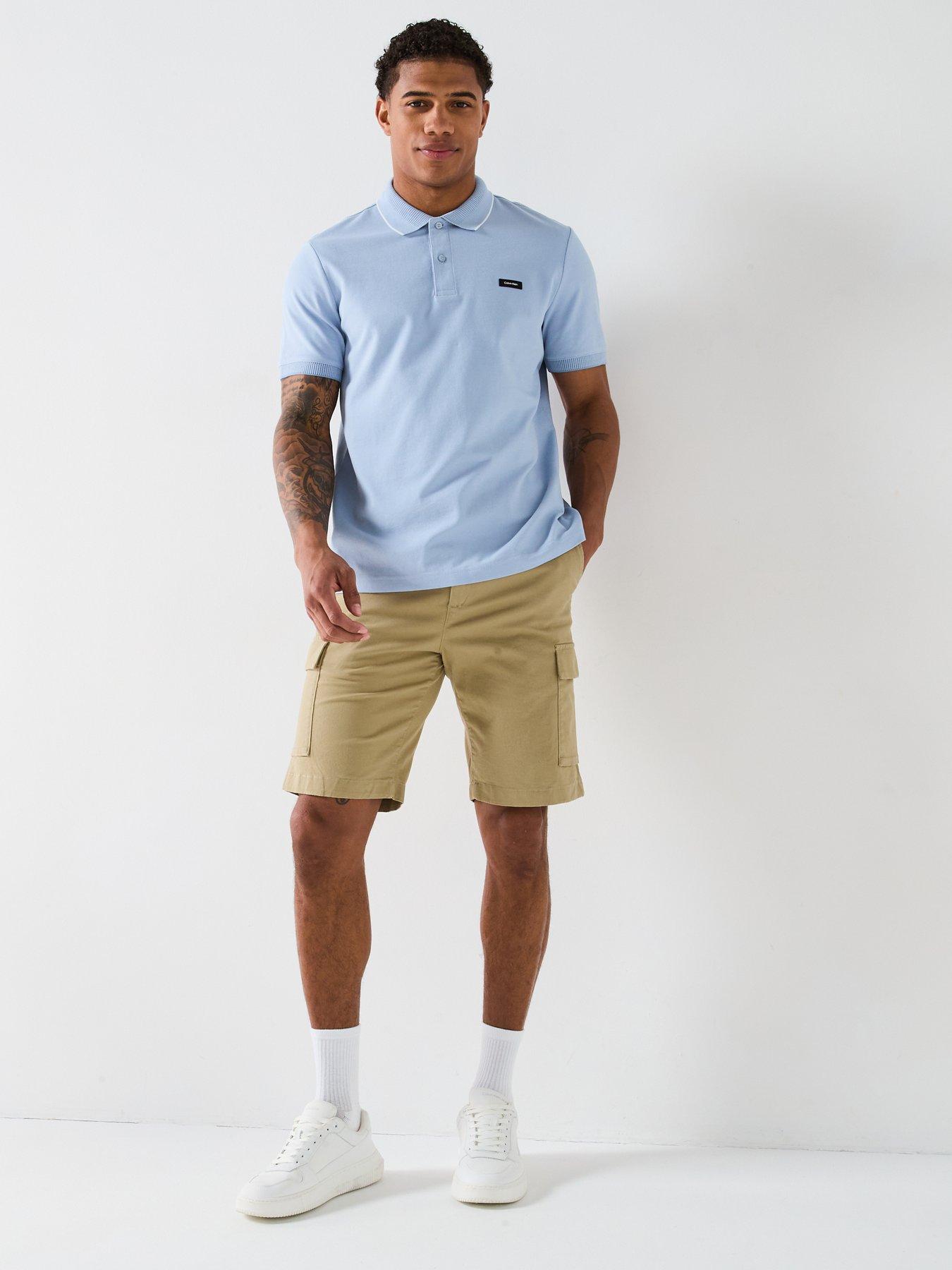  image of calvin-klein-modern-twill-cargo-shorts-natural