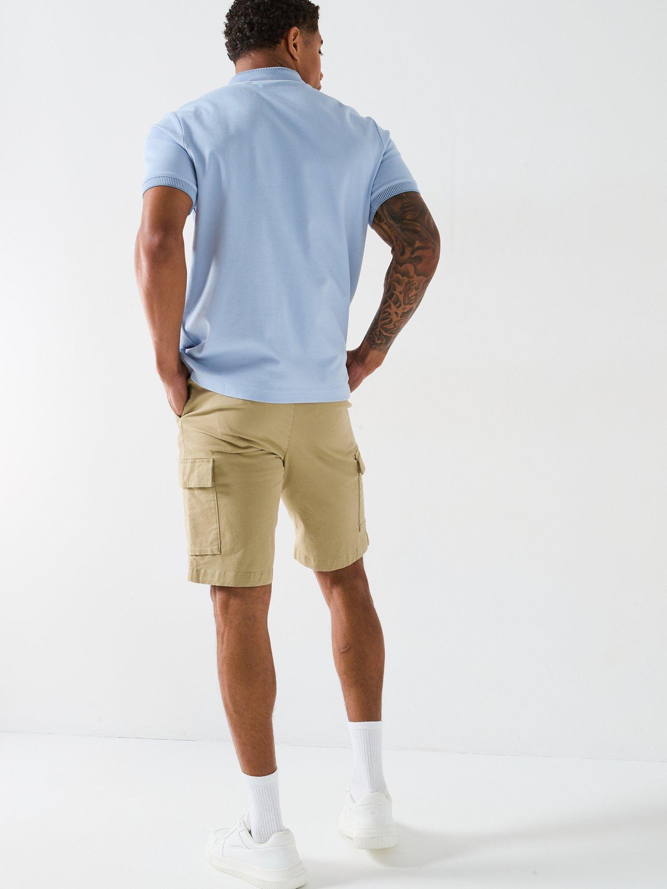  image of calvin-klein-modern-twill-cargo-shorts-natural