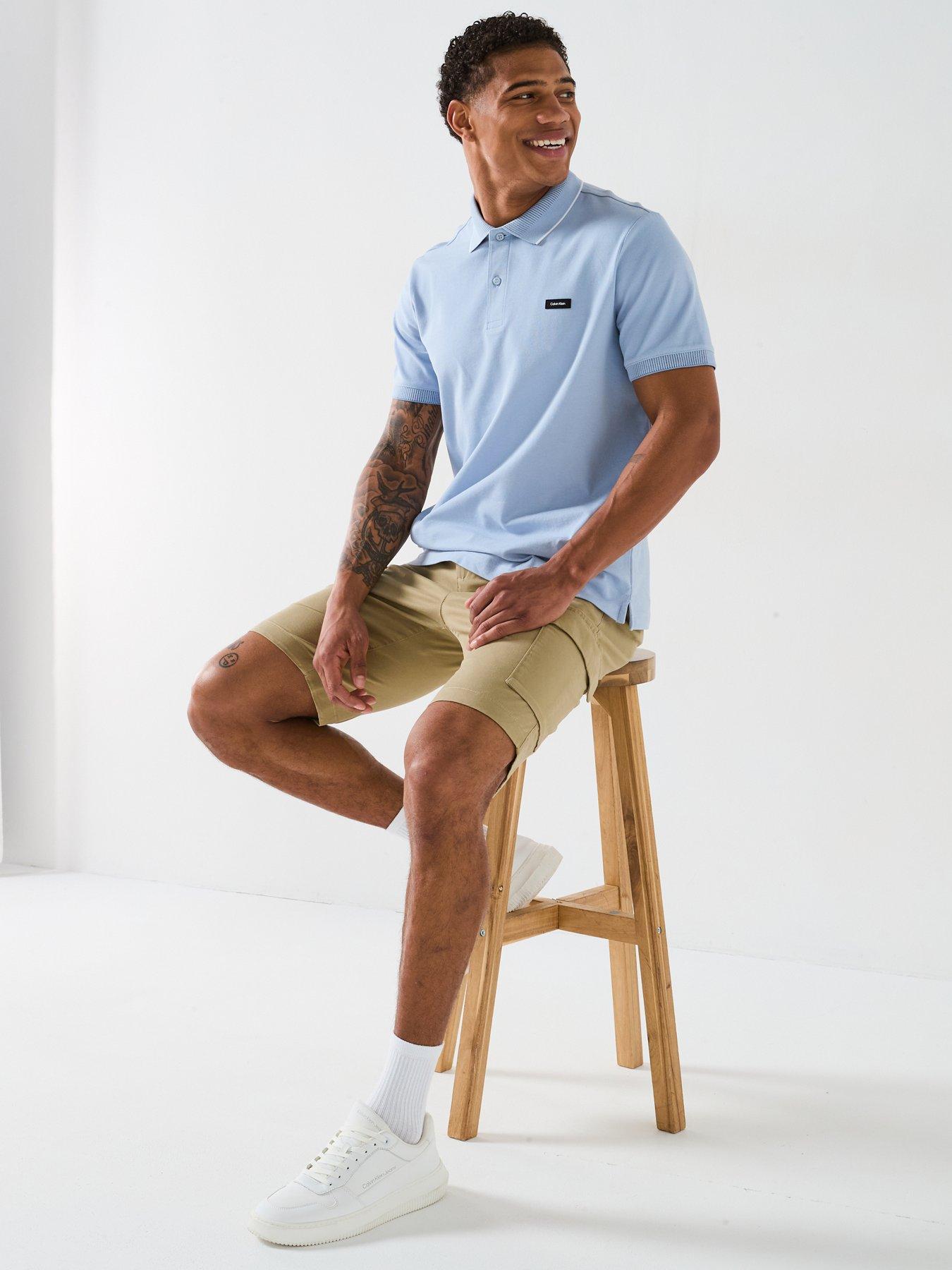  image of calvin-klein-modern-twill-cargo-shorts-natural