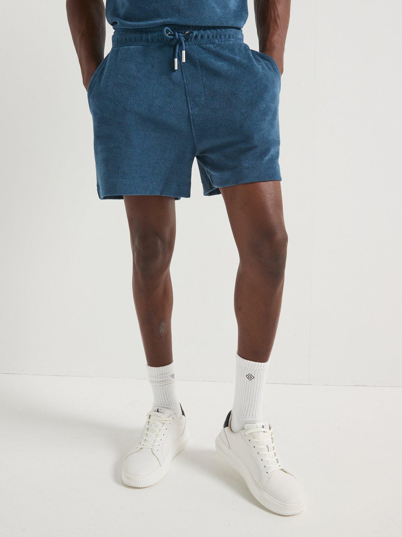  image of calvin-klein-terry-towelling-shorts-blue