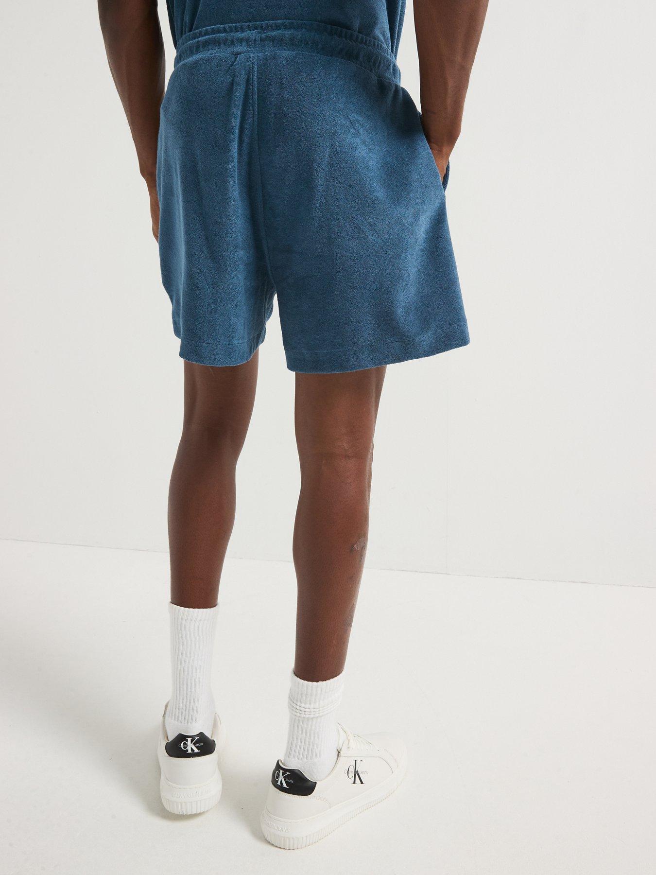  image of calvin-klein-terry-towelling-shorts-blue