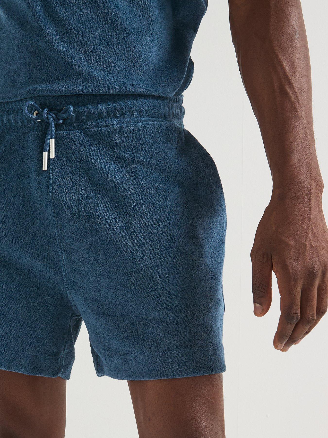  image of calvin-klein-terry-towelling-shorts-blue