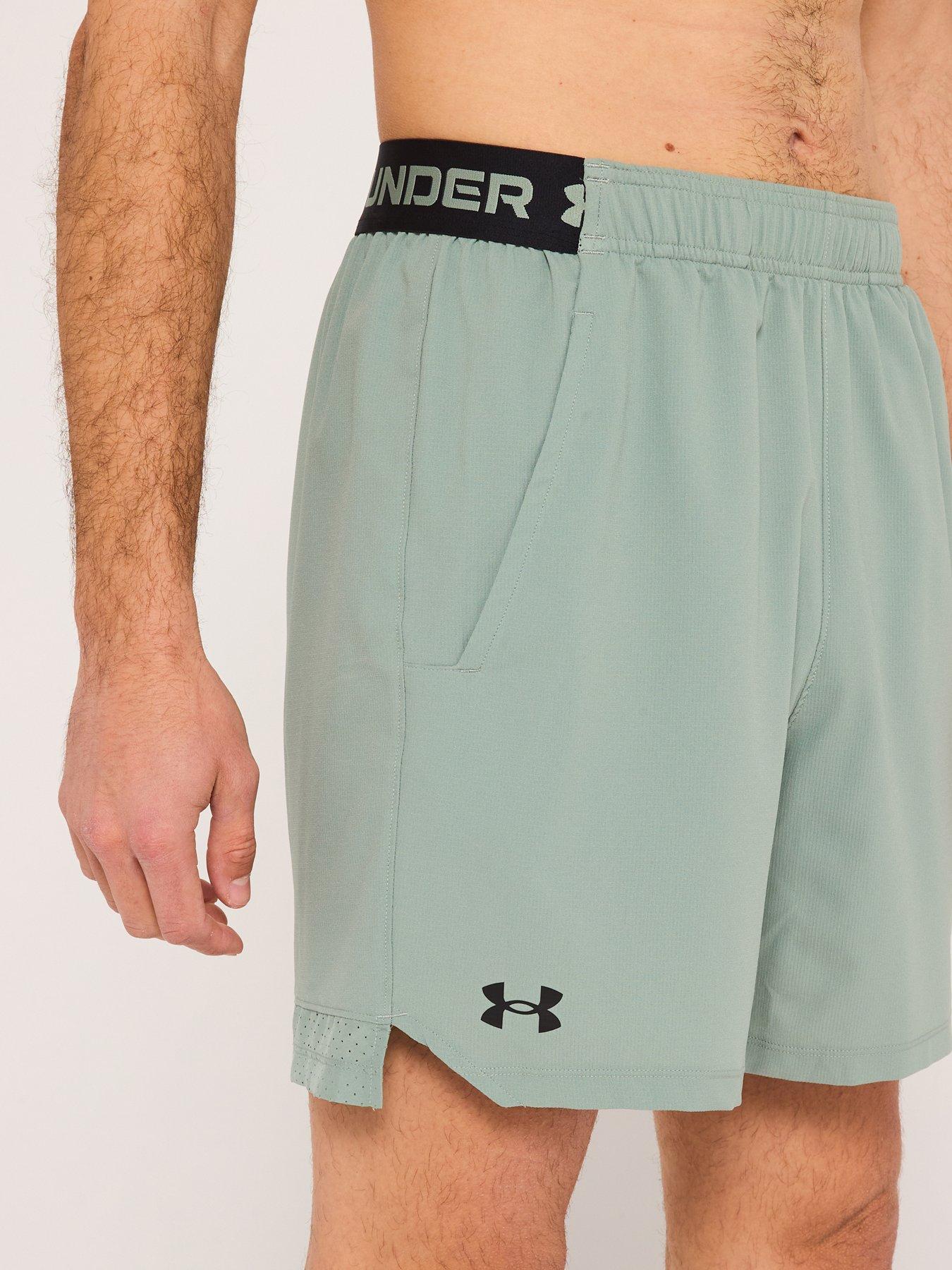  image of under-armour-mens-training-vanish-woven-6-inch-shorts-green
