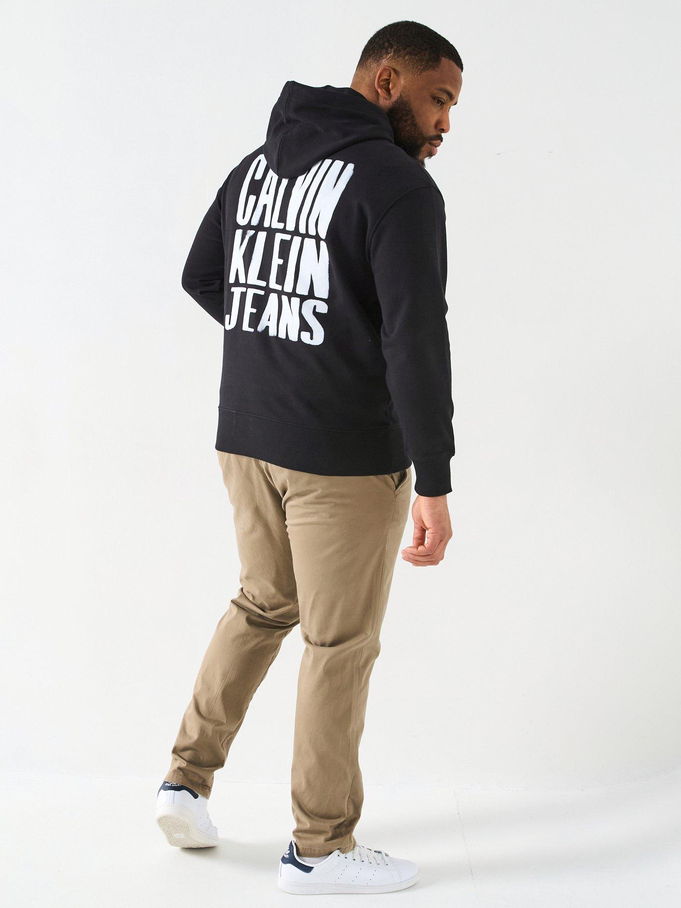 Calvin Klein Jeans Plus Painted Hoodie - Black