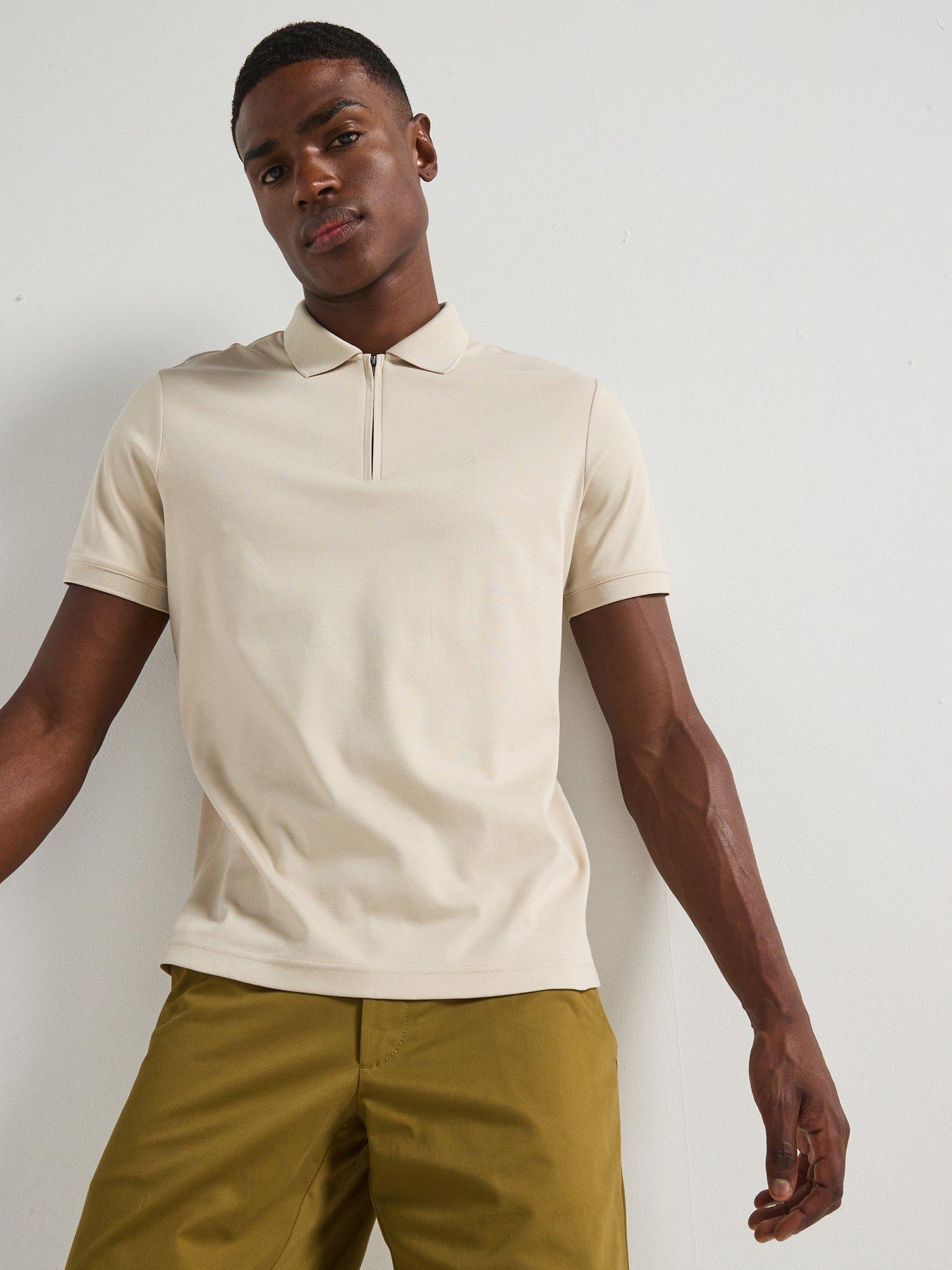 calvin-klein-liquid-touch-welt-zipped-polo-shirt-beige