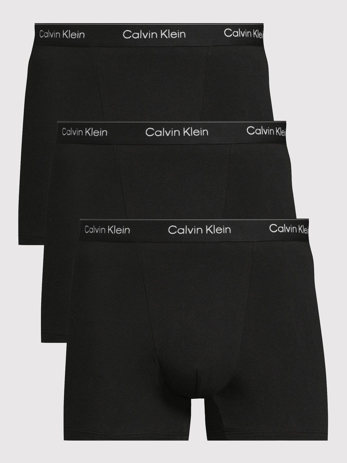 Calvin Klein ICON Cotton Stretch 3 Pack Trunks - Black