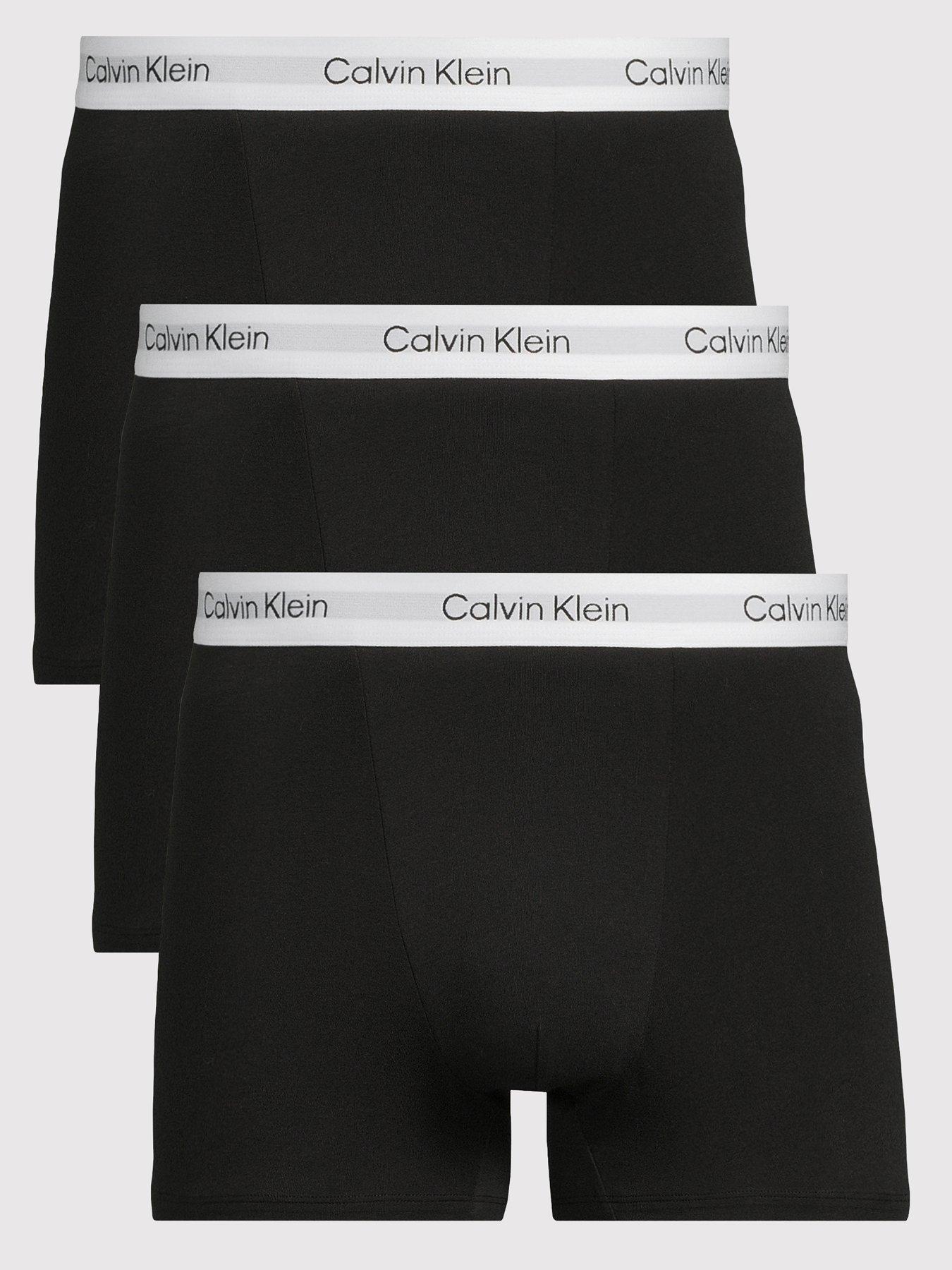 Image 1 of 3 of Calvin Klein ICON Cotton Stretch 3 Pack Trunks - Black
