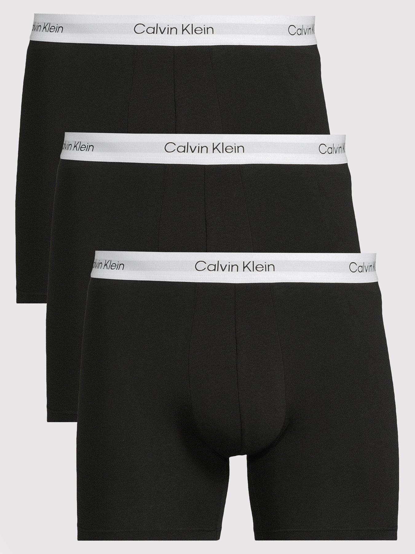 undefined 3 Pack of Icon Cotton Stretch Boxer Briefs - Black