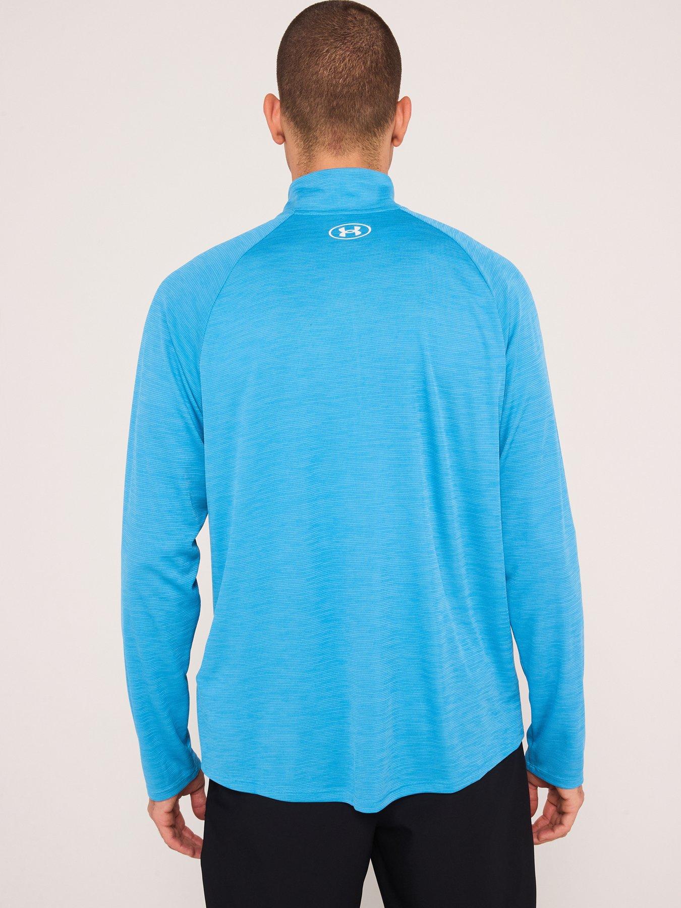  image of under-armour-mens-training-tech-textured-12-zip-top-blue