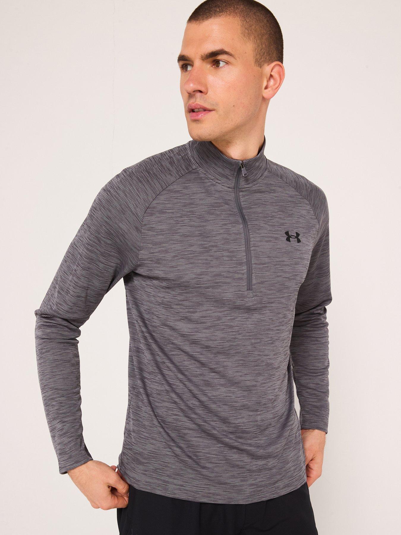 under-armour-mens-training-tech-textured-12-zip-top-grey