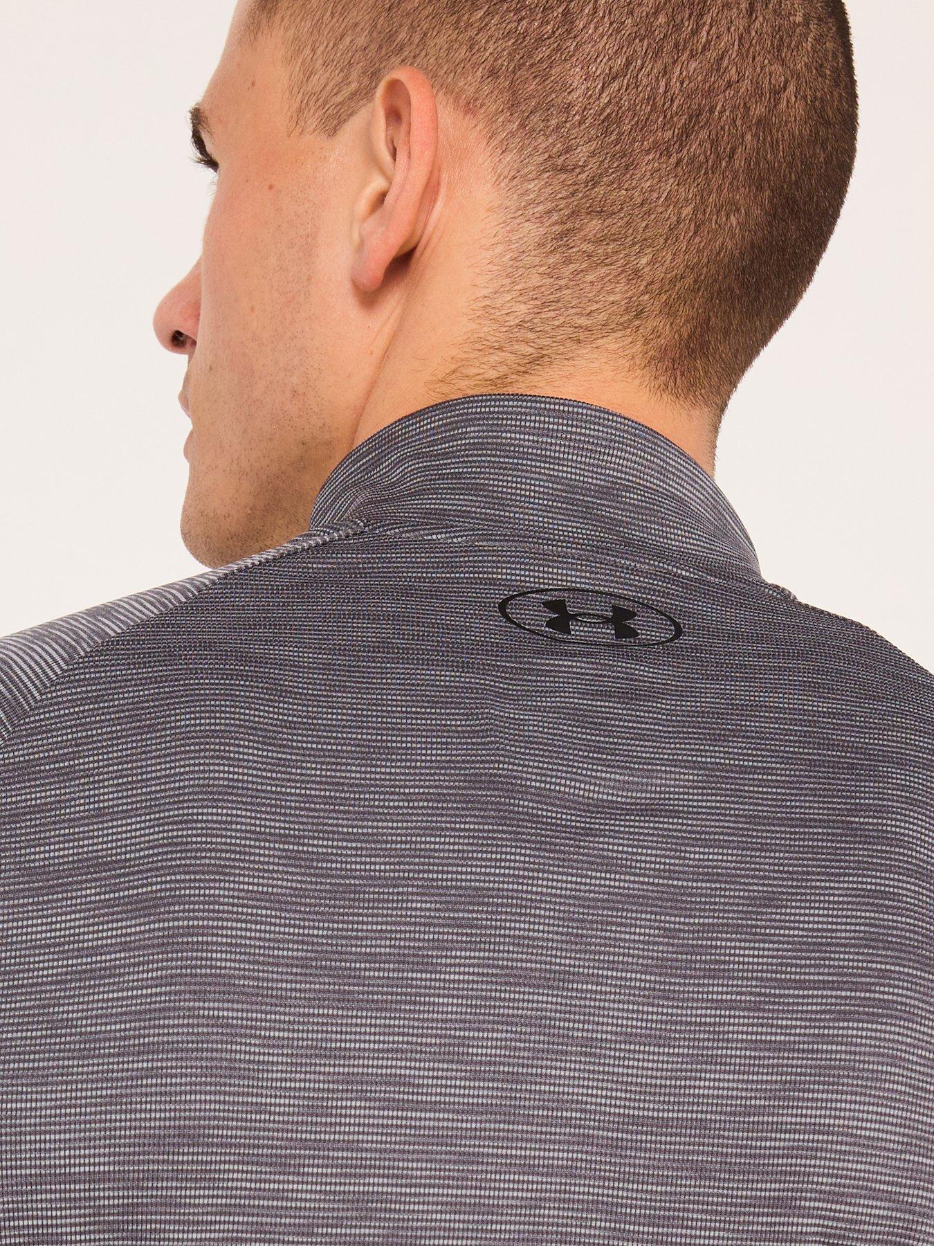  image of under-armour-mens-training-tech-textured-12-zip-top-grey
