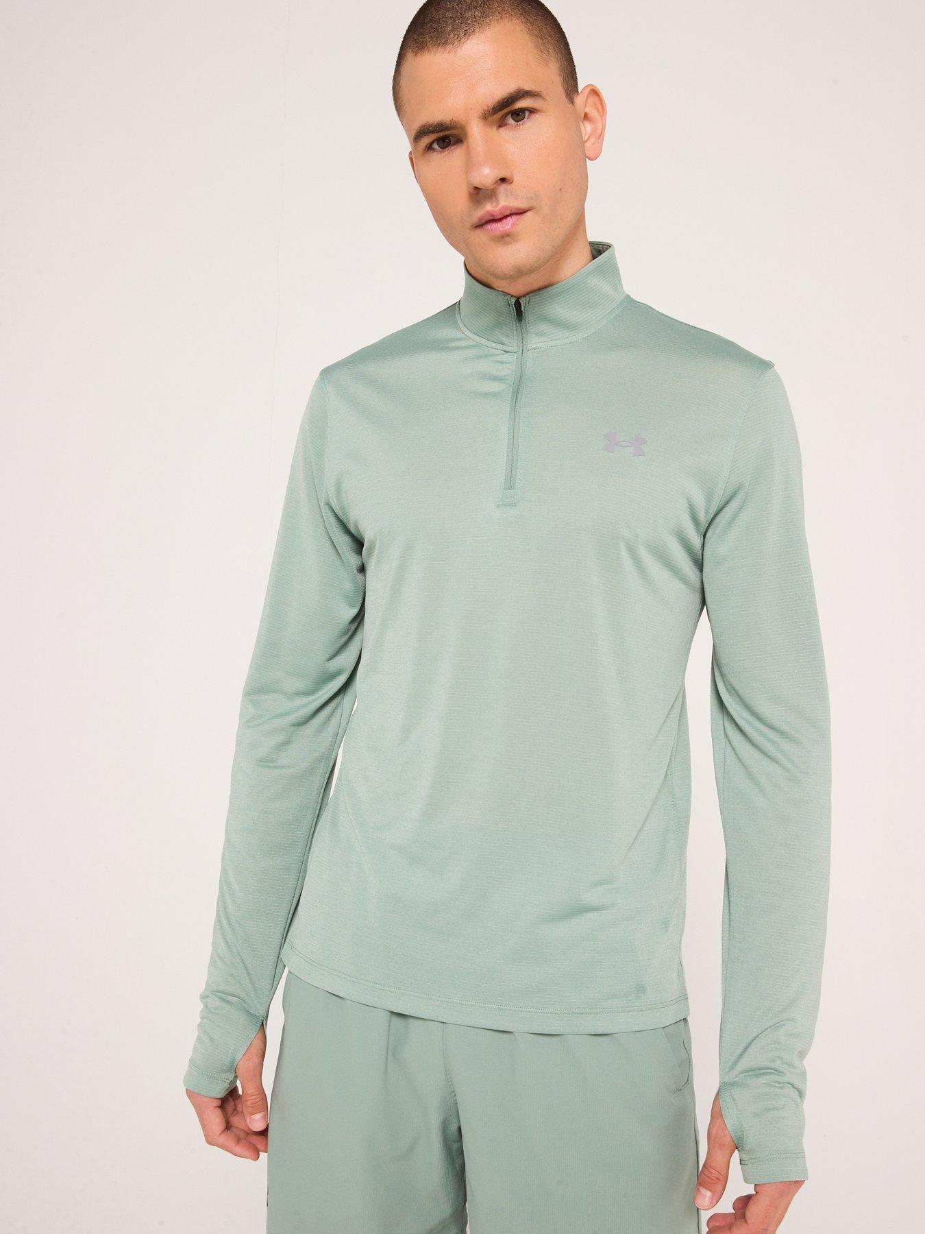 UNDER ARMOUR Mens Running Launch 1/4 Zip Top - Green