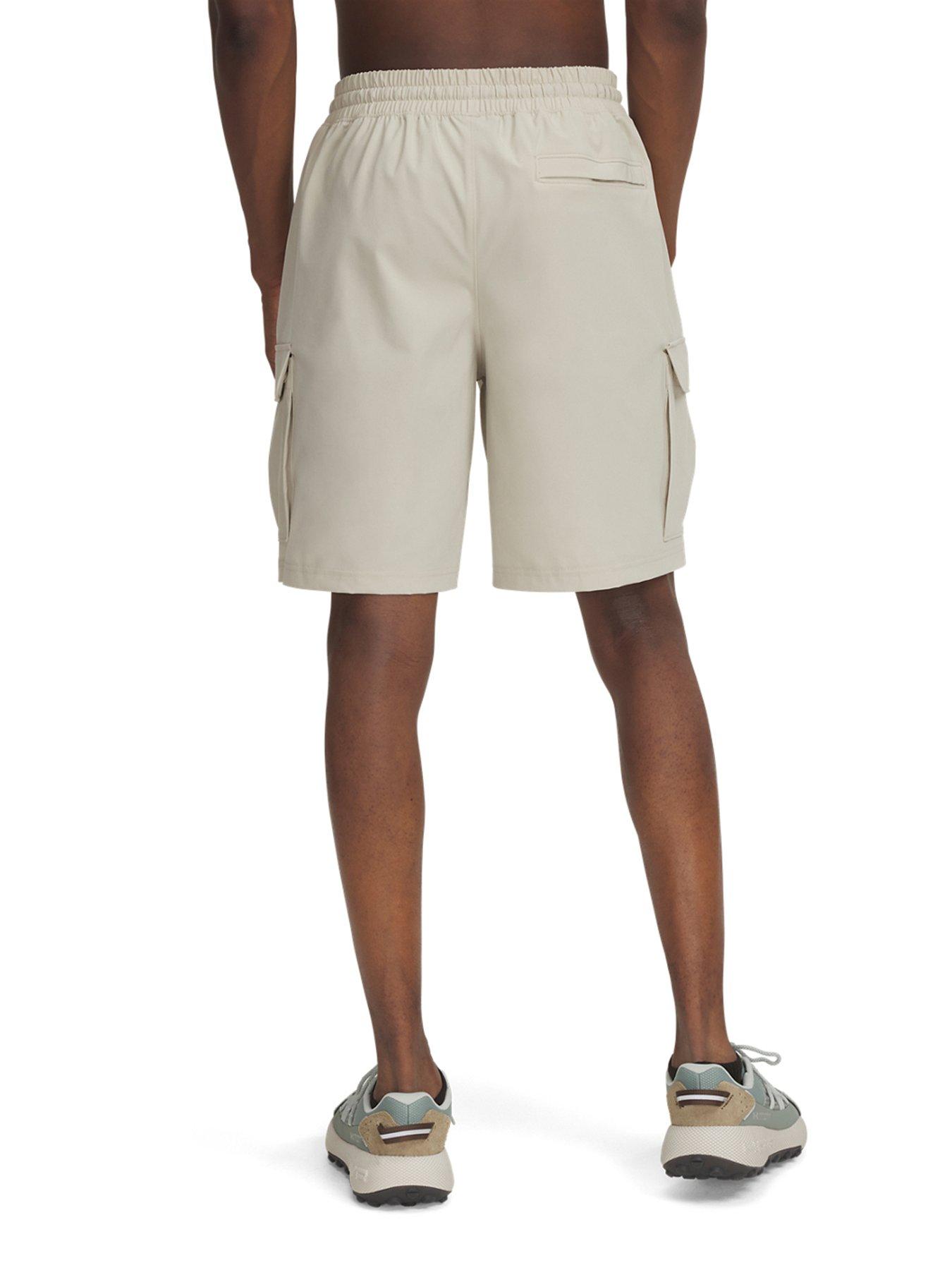  image of under-armour-mens-training-vibe-woven-cargo-shorts-green