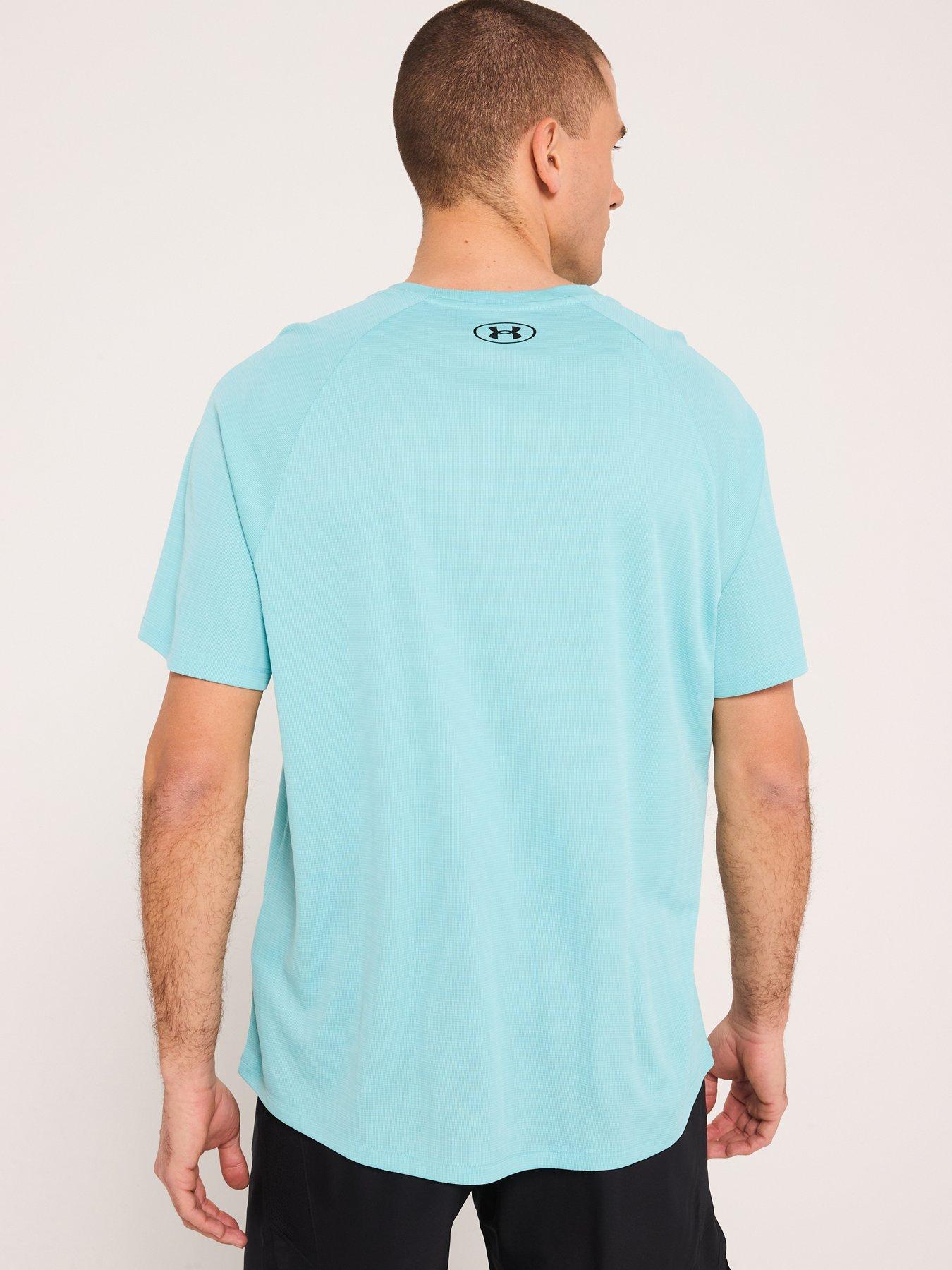 stillFront image of under-armour-mens-training-tech-textured-t-shirt-blue