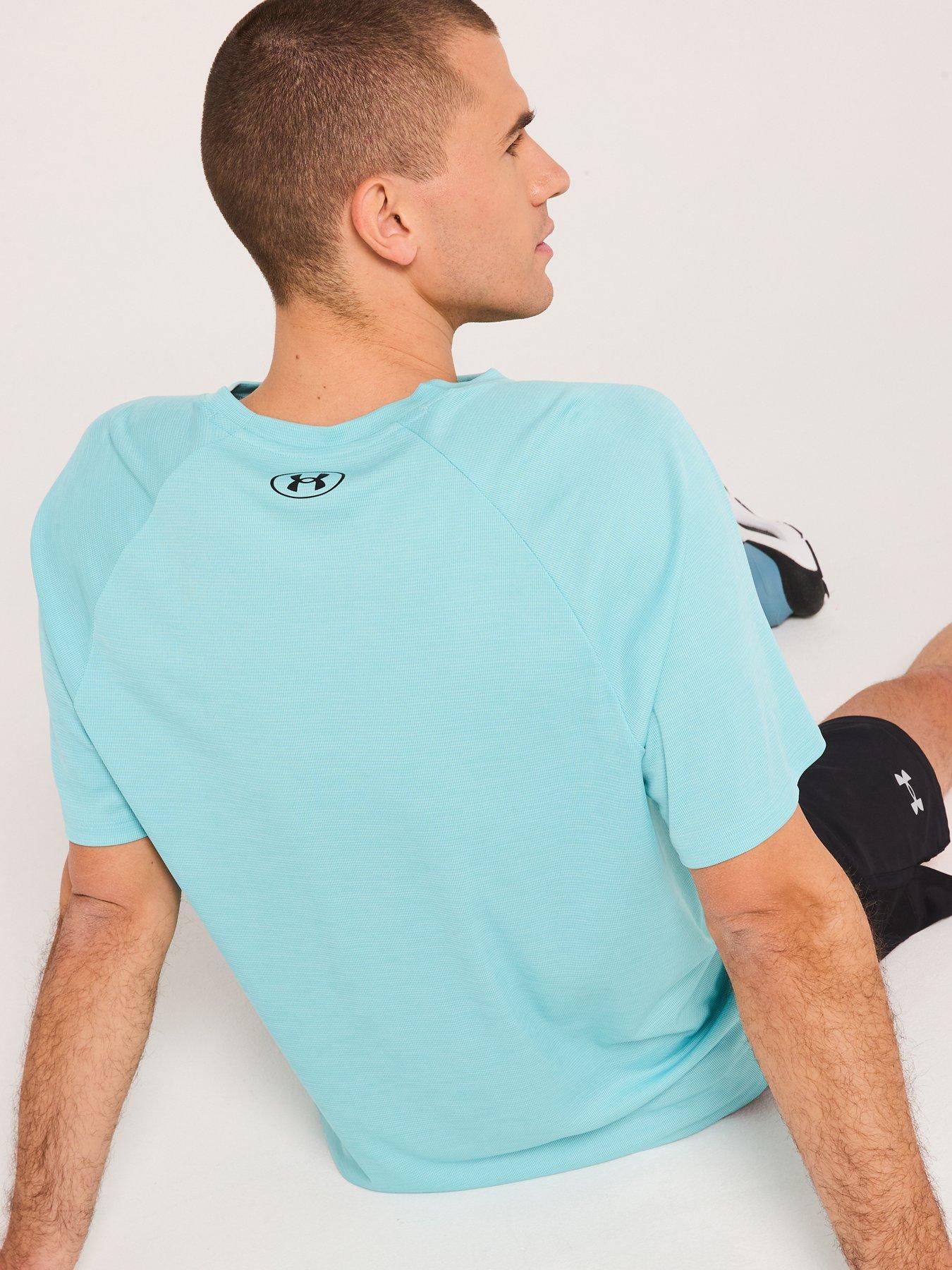  image of under-armour-mens-training-tech-textured-t-shirt-blue