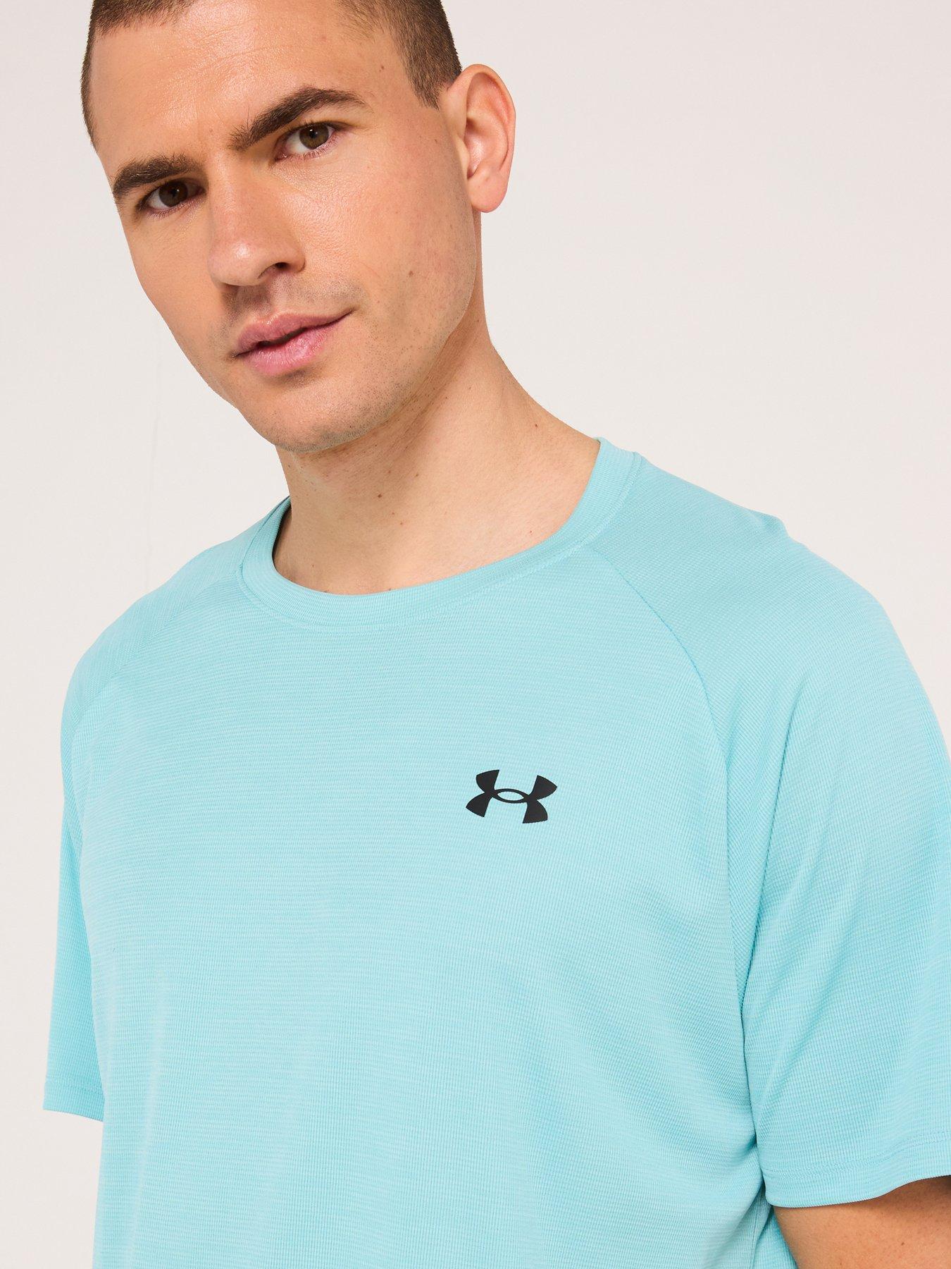  image of under-armour-mens-training-tech-textured-t-shirt-blue