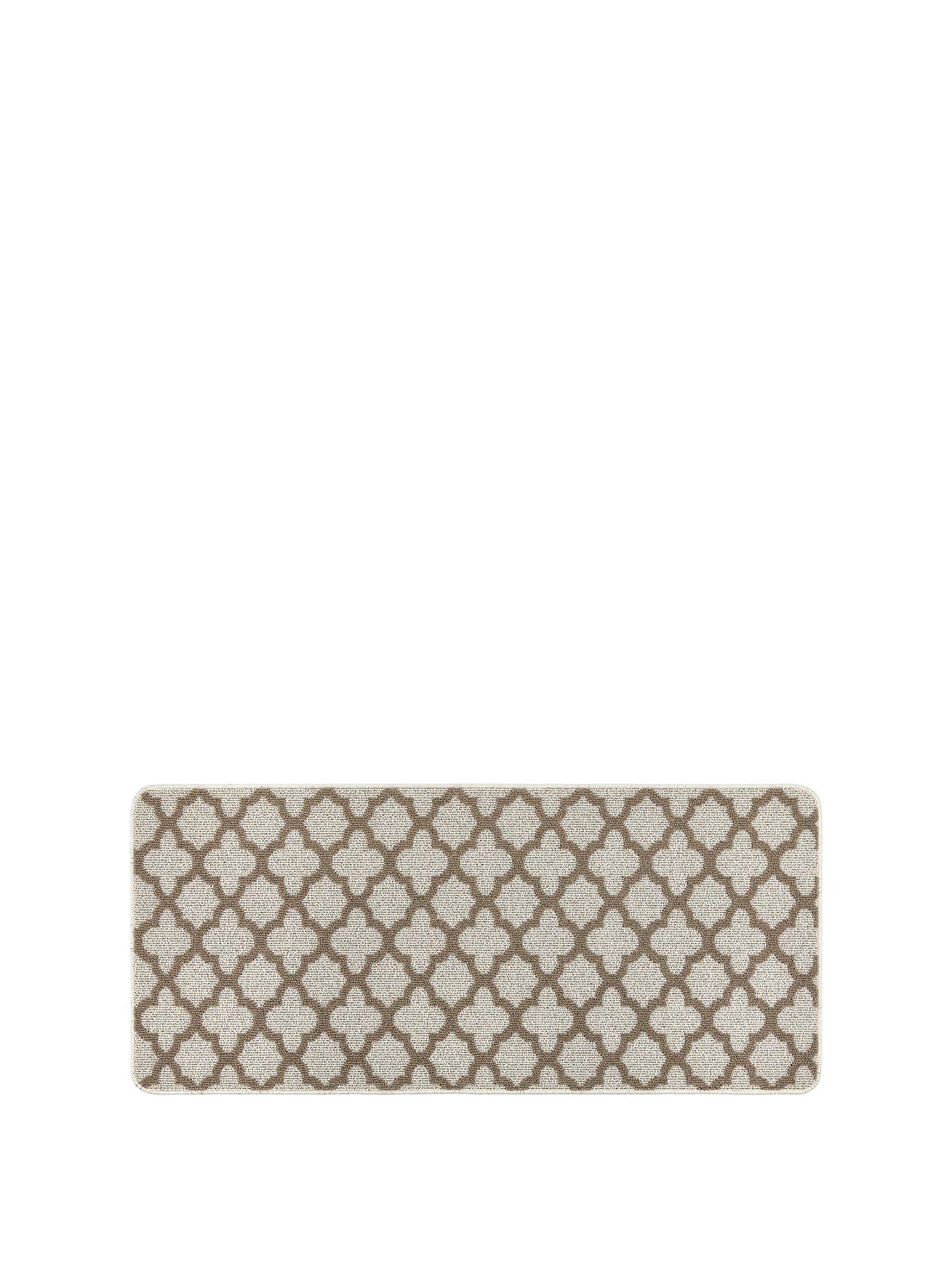  image of very-home-moroccan-tile-stain-resistant-anti-slip-runner-brown