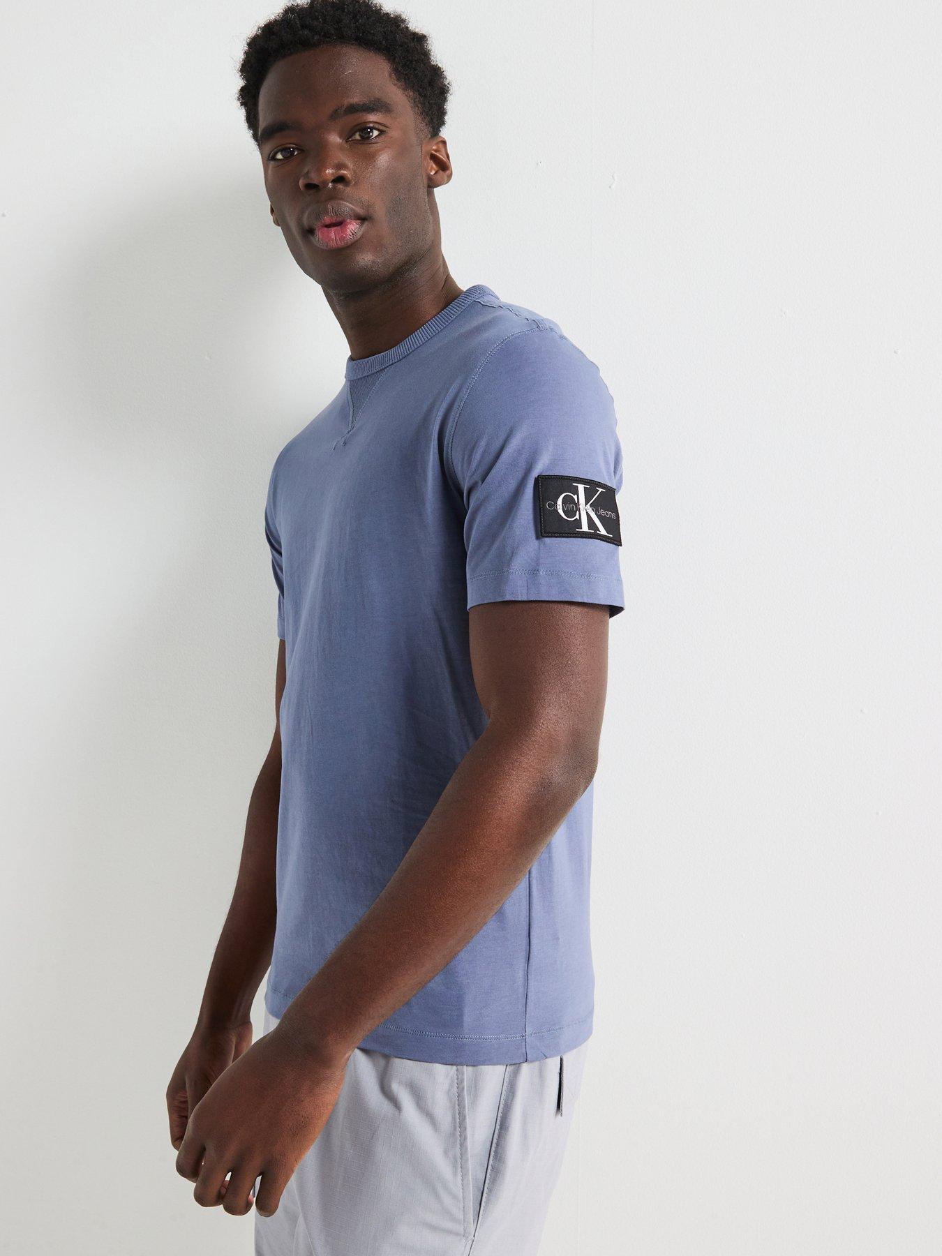 Calvin Klein Jeans Badge Sleeve Regular Fit T-Shirt - Blue