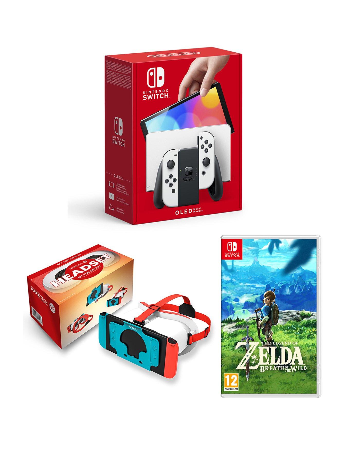 undefined Switch Oled White with ZELDA BREATH OF THE WILD  & VR Switch headset V2