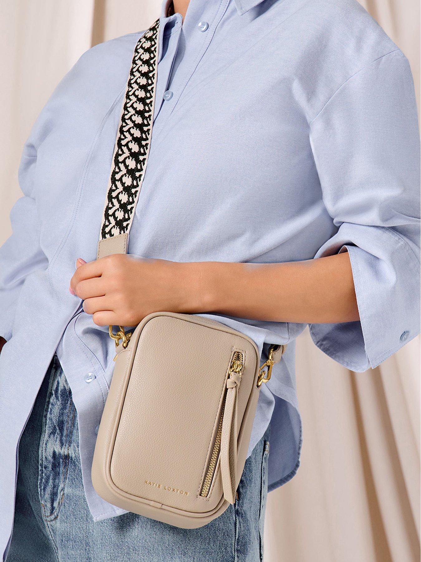 Image 1 of 5 of Katie Loxton Hallie Small Crossbody Bag - Light Taupe