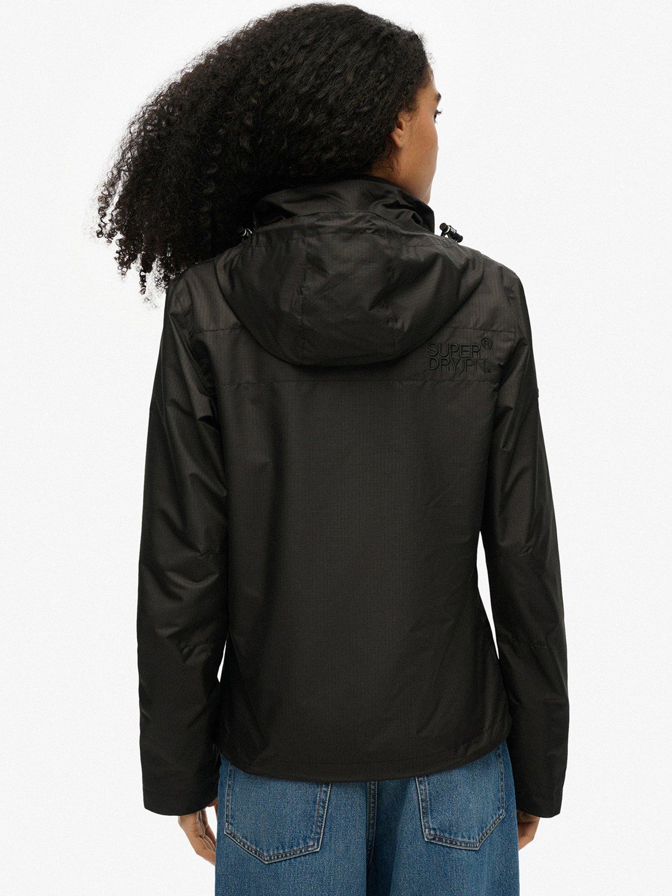  image of superdry-hooded-mountain-windbreaker-jacket-black