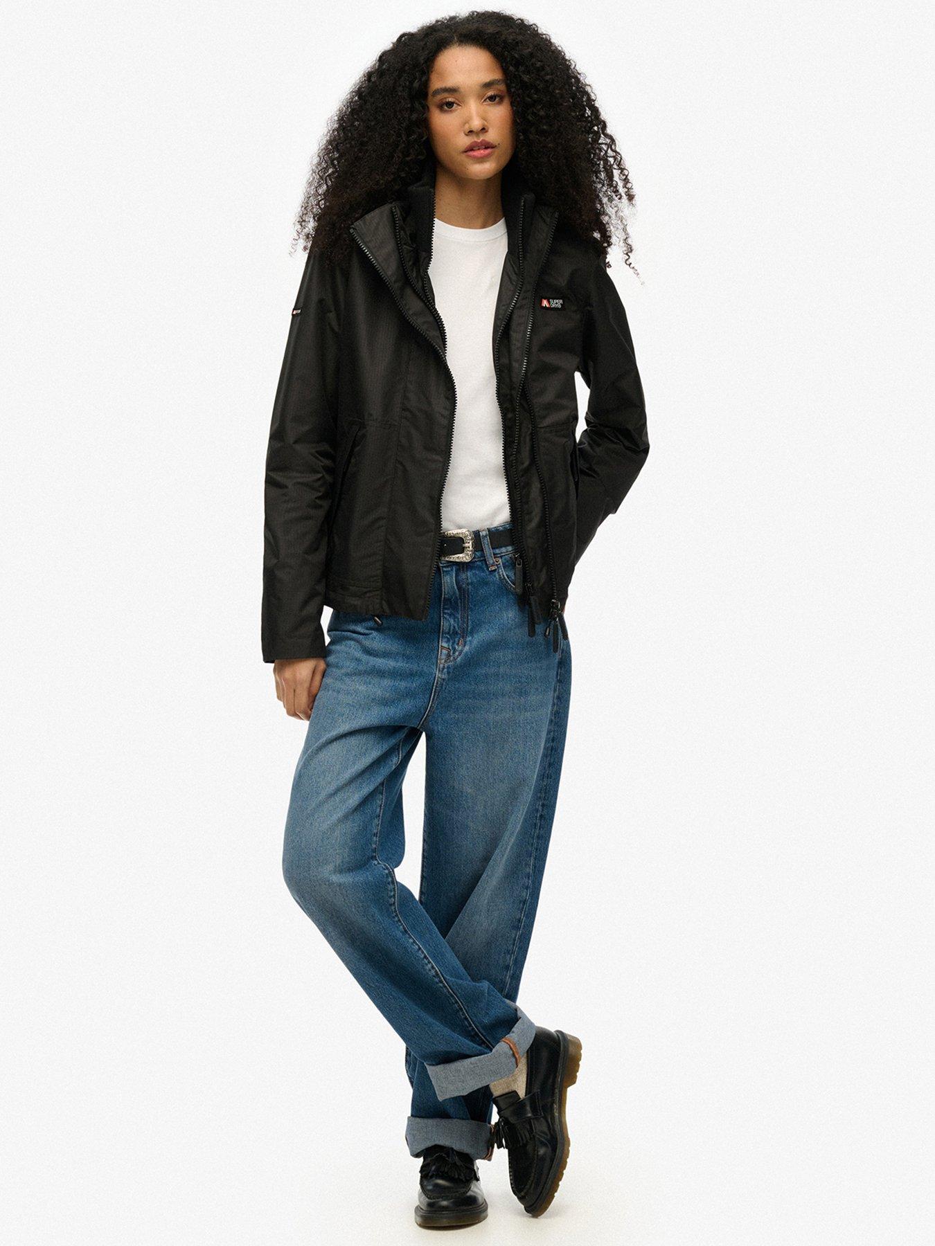  image of superdry-hooded-mountain-windbreaker-jacket-black