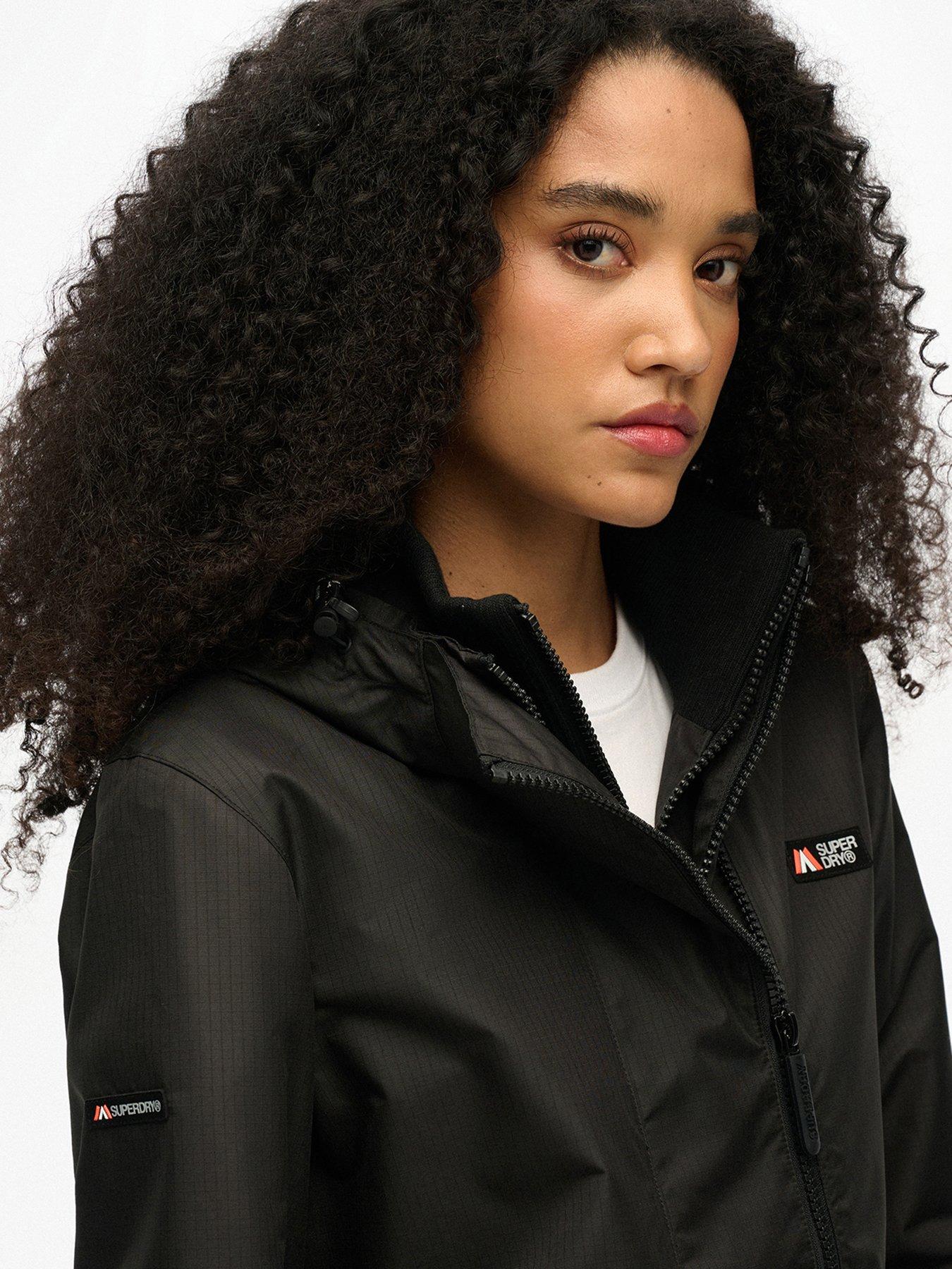  image of superdry-hooded-mountain-windbreaker-jacket-black