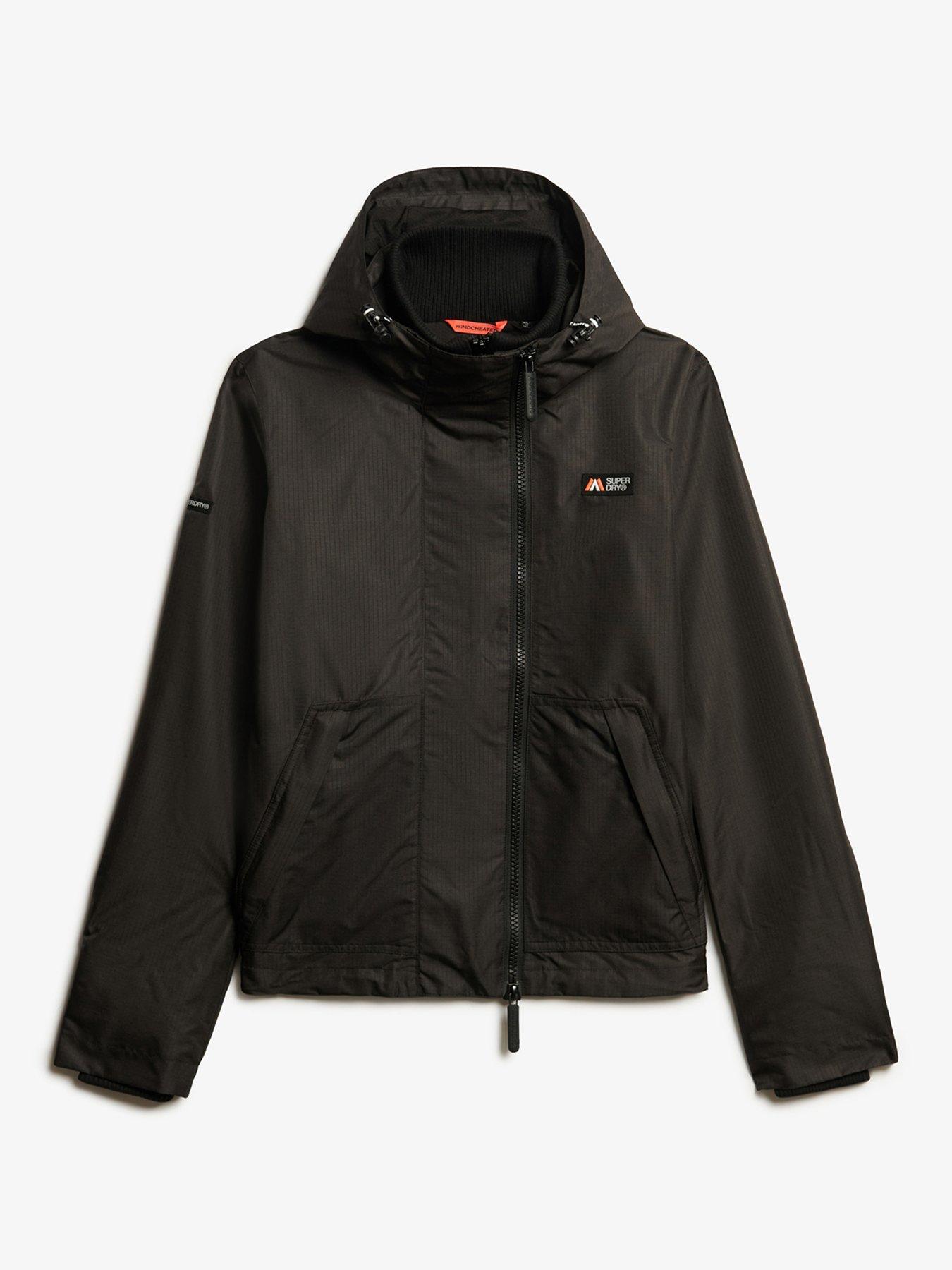  image of superdry-hooded-mountain-windbreaker-jacket-black