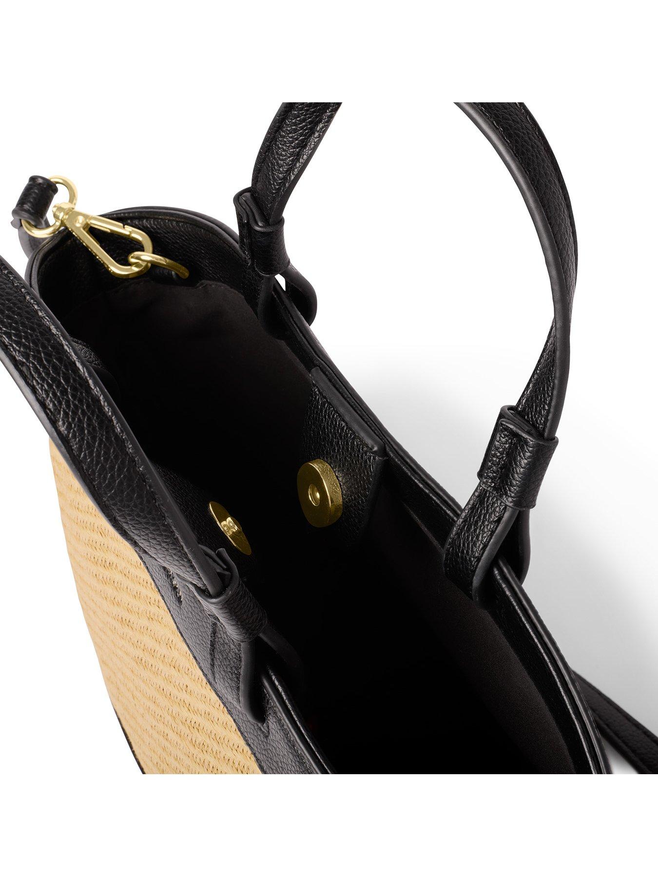 Image 4 of 5 of Katie Loxton Riviera Raffia Mini Tote Bag - Raffia/black