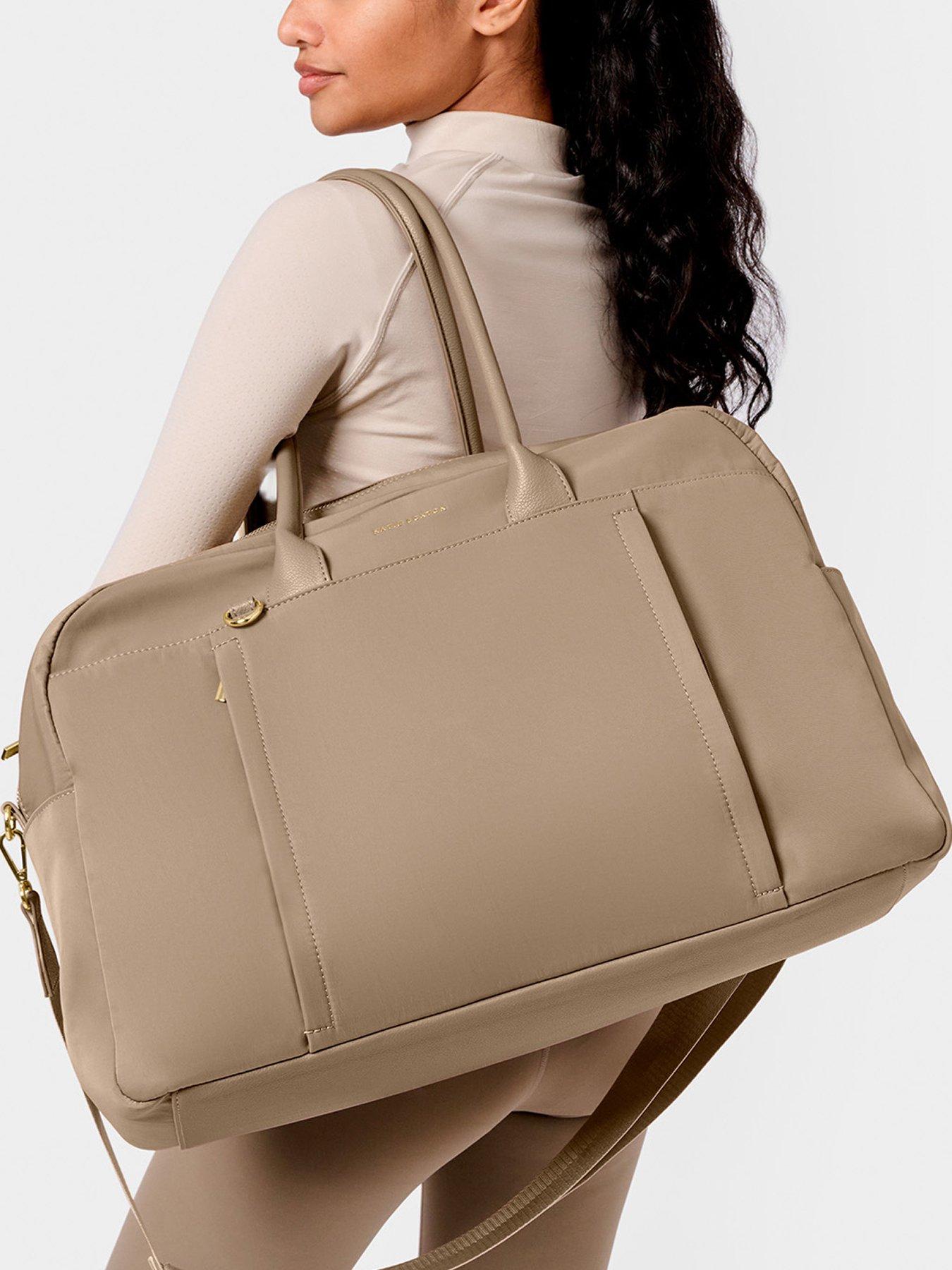 undefined Nylon-Lux Weekend Bag - Taupe