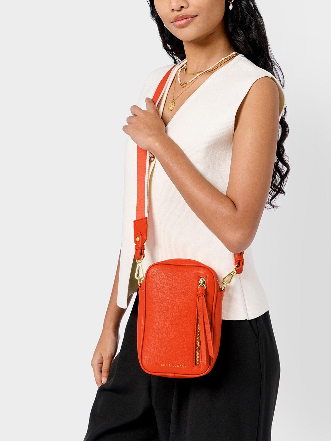 Image 1 of 5 of Katie Loxton Hallie Small Crossbody Bag - Deep Orange
