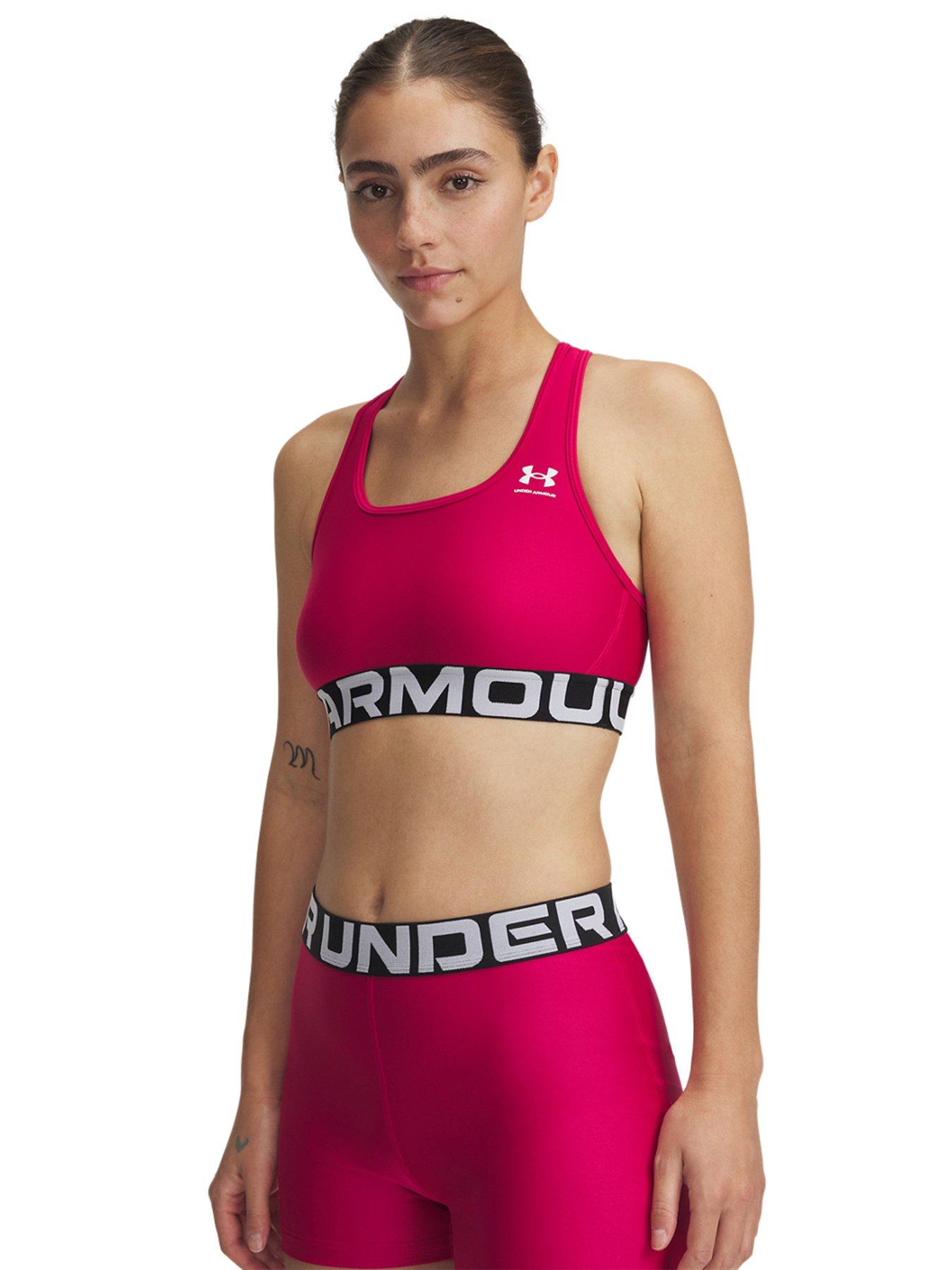  image of under-armour-womens-training-heatgearreg-branded-mid-support-sports-bra-pink