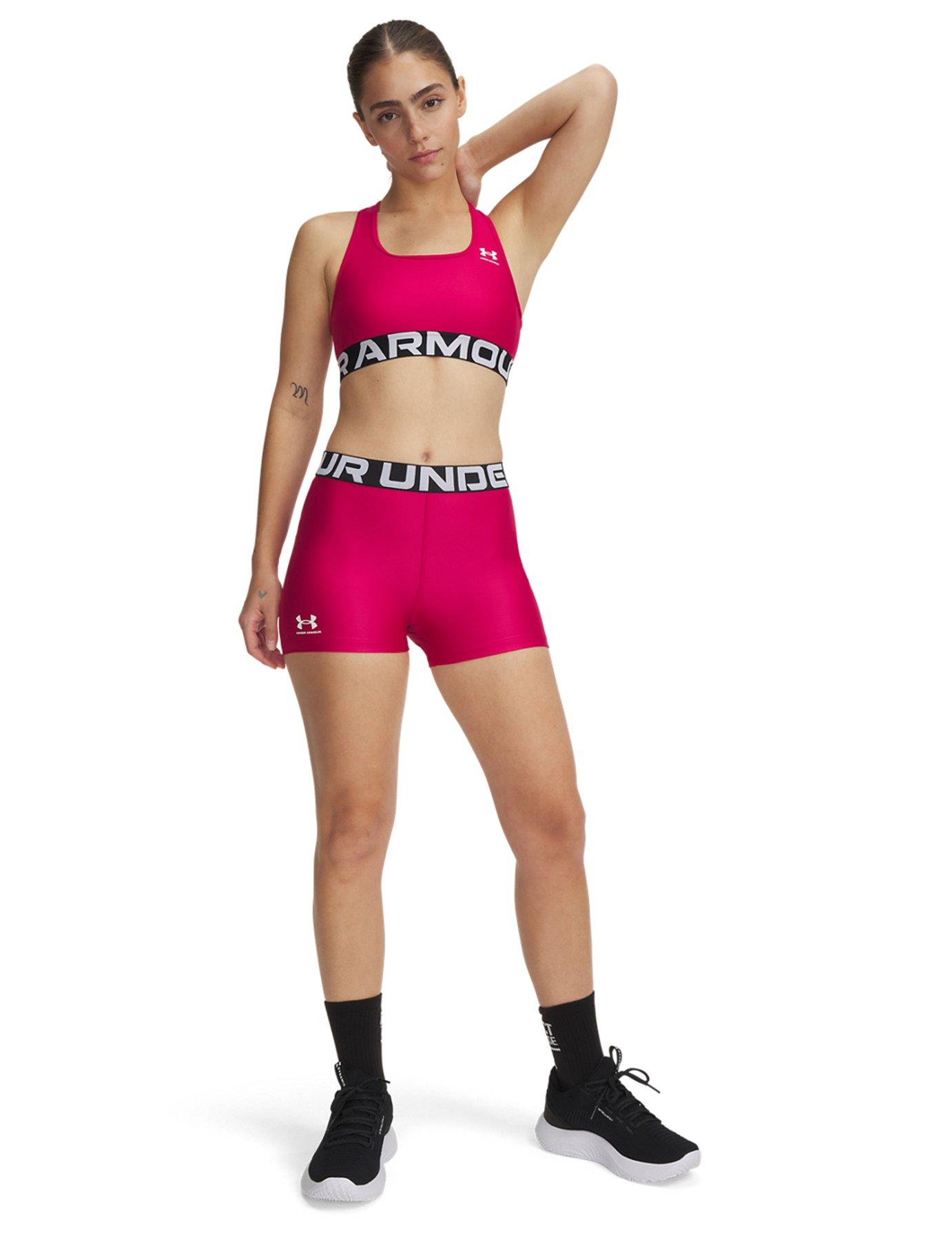  image of under-armour-womens-training-heatgearreg-branded-mid-support-sports-bra-pink