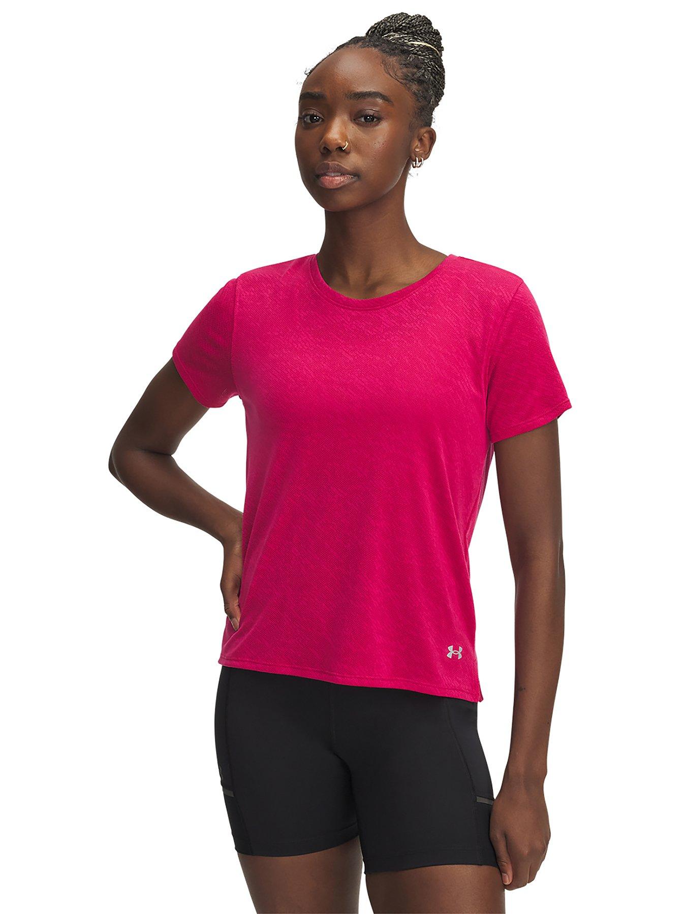 undefined Womens Running Launch Camo T-shirt - Pink