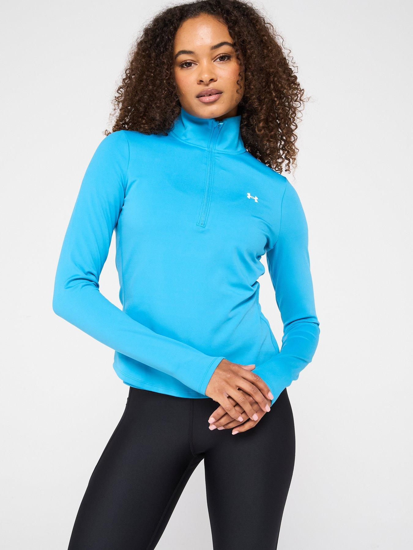UNDER ARMOUR Womens Training Motion 1/2 Zip Top - Blue