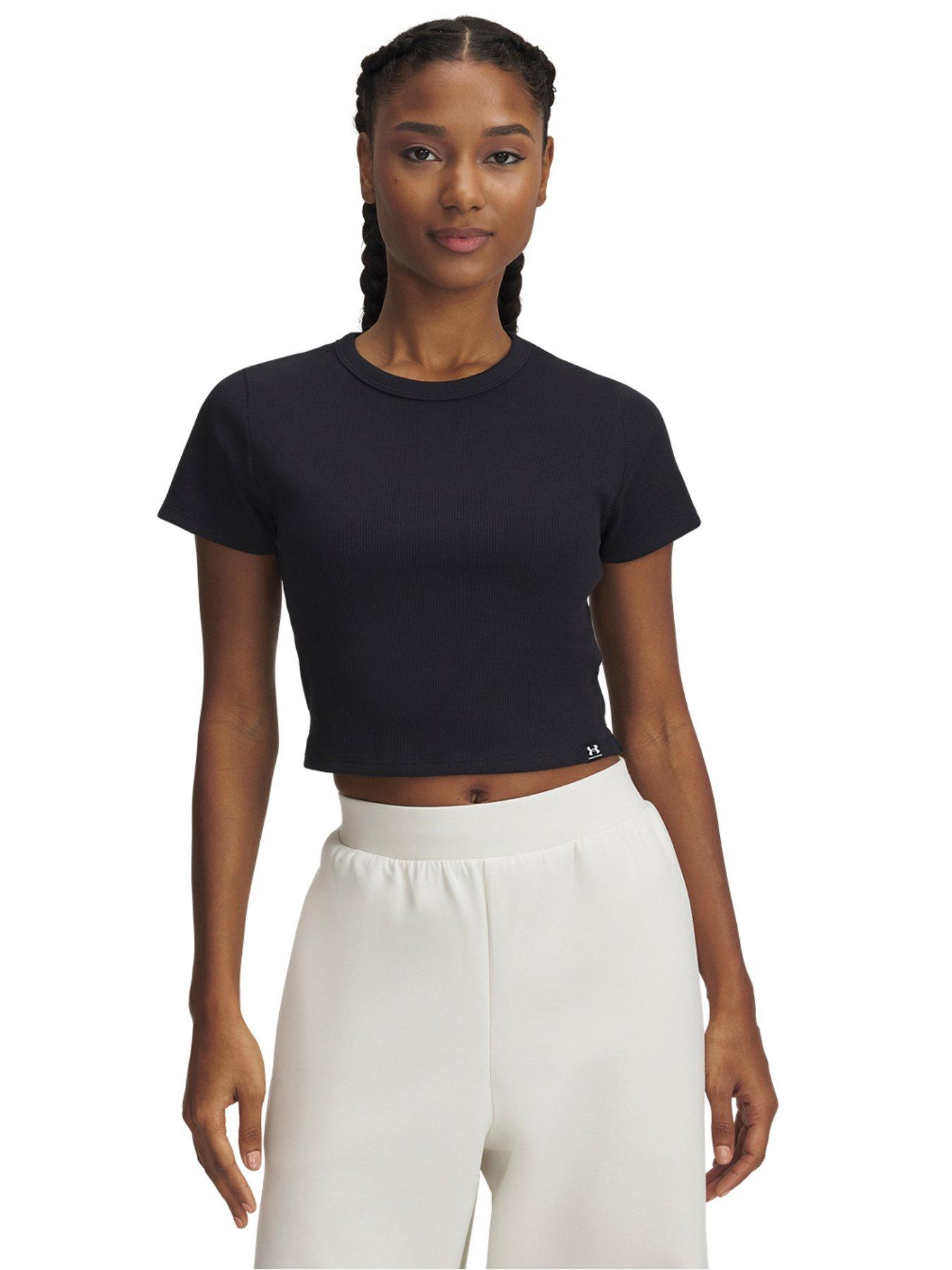 undefined Womens Training Rival Rib Baby T-Shirt - Black