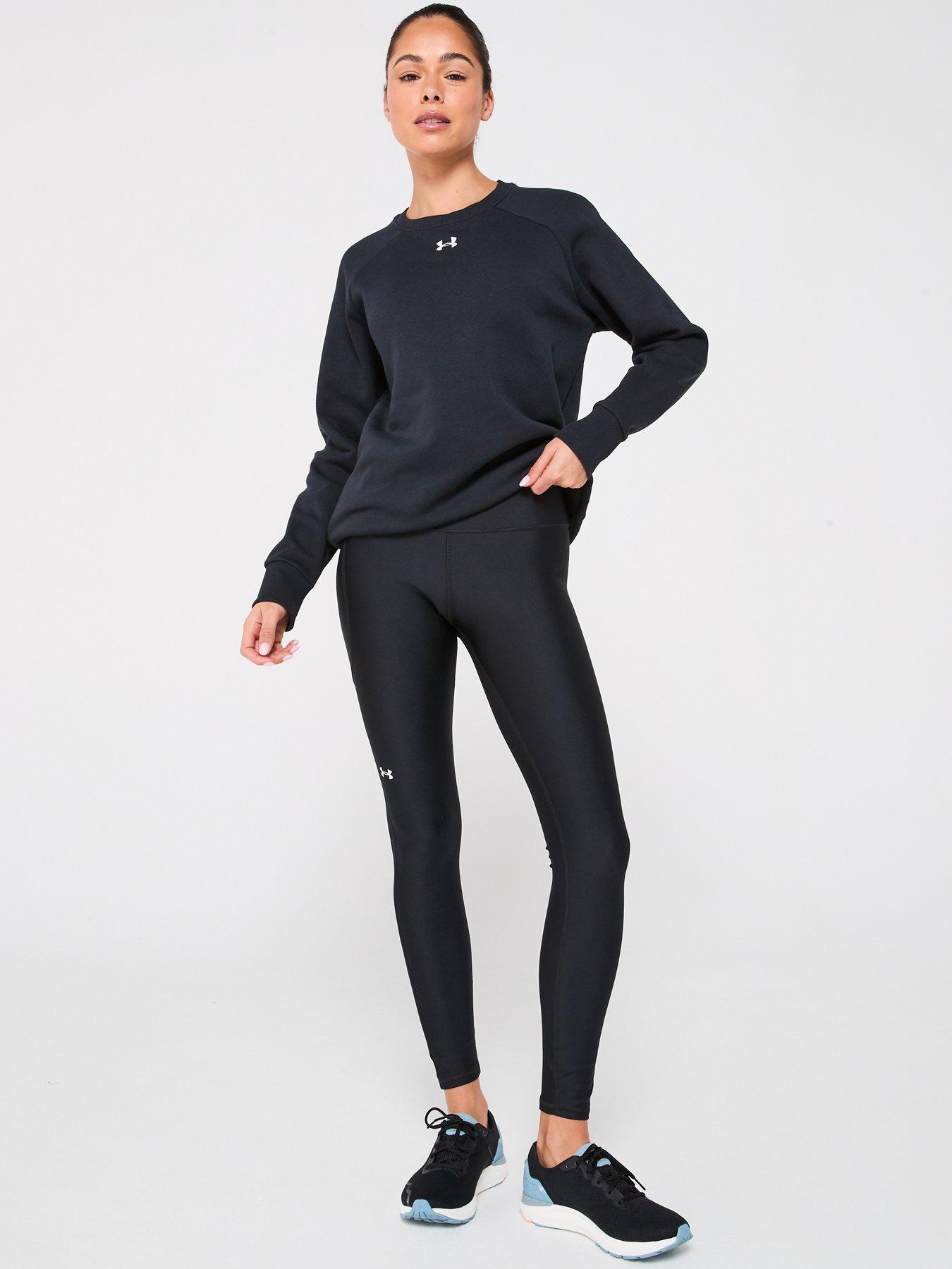  image of under-armour-womens-training-rival-fleece-crew-sweat-black