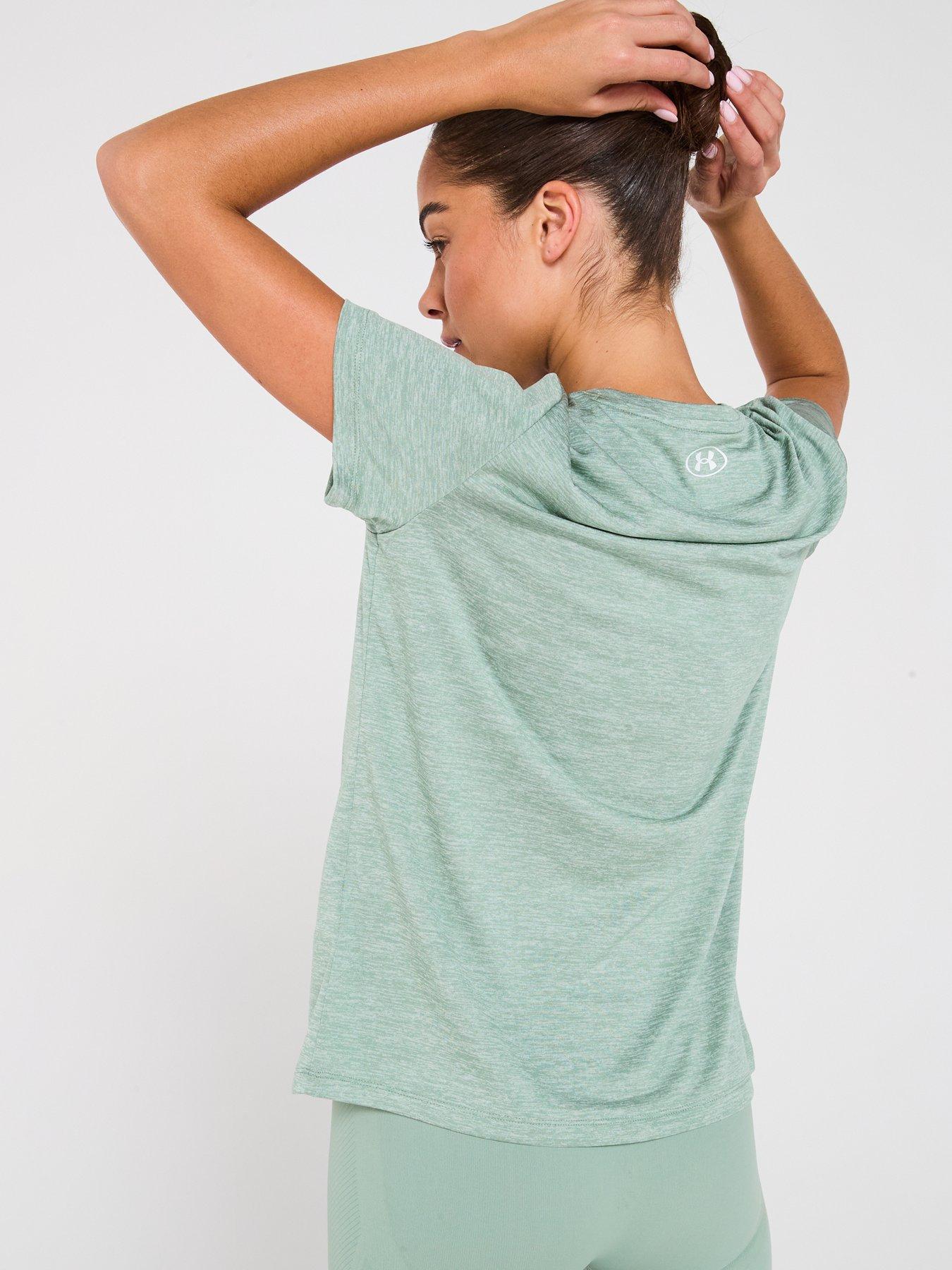  image of under-armour-womens-training-tech-twist-t-shirt-green