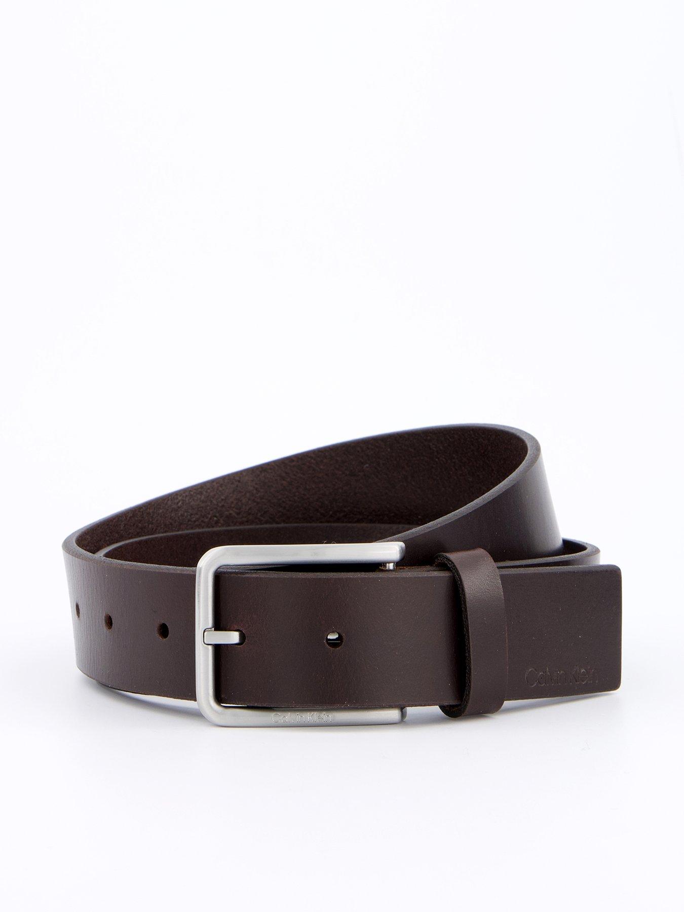 undefined Oiled Grain 35mm Leather Belt - Dark Brown