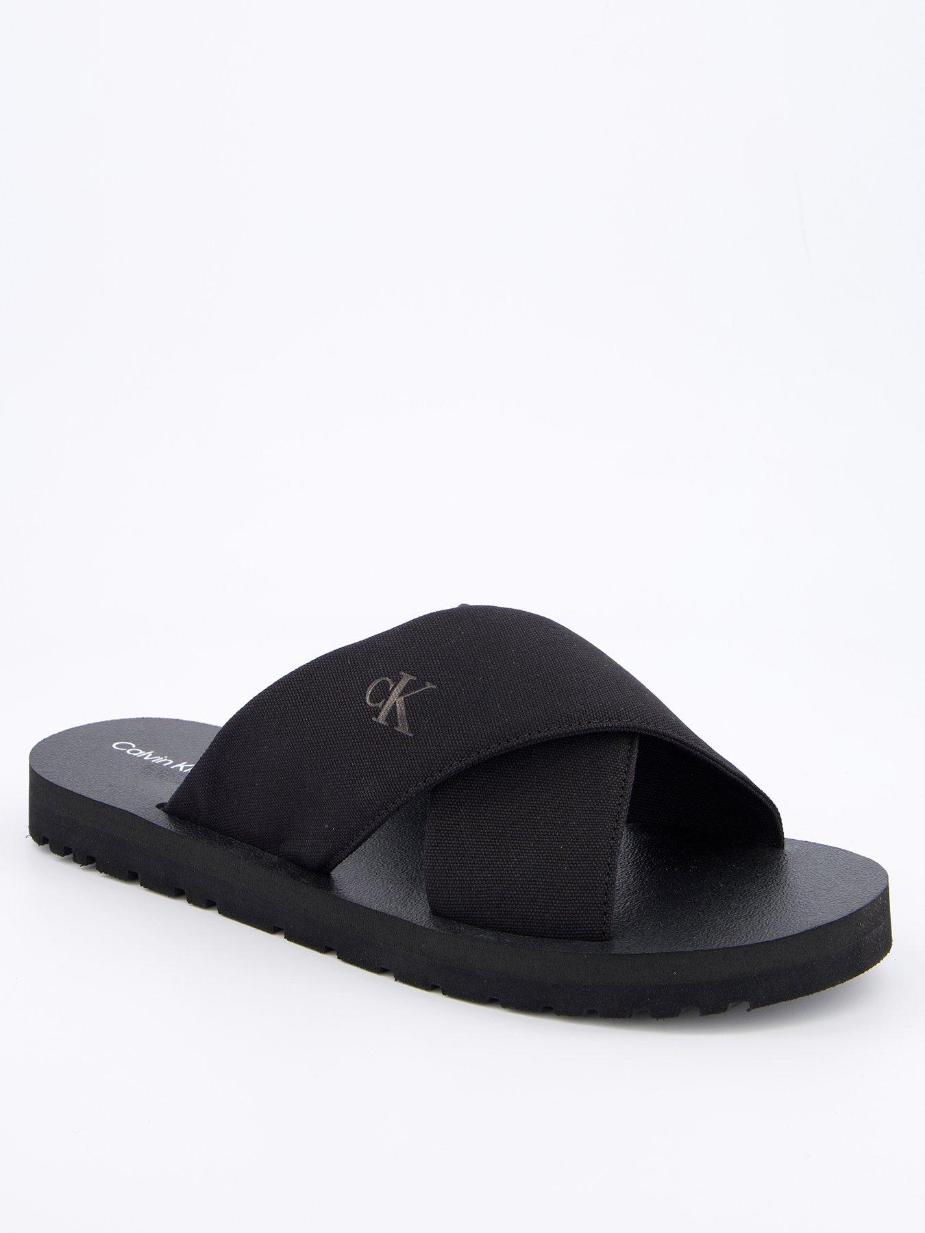  image of calvin-klein-crossover-sandal-black