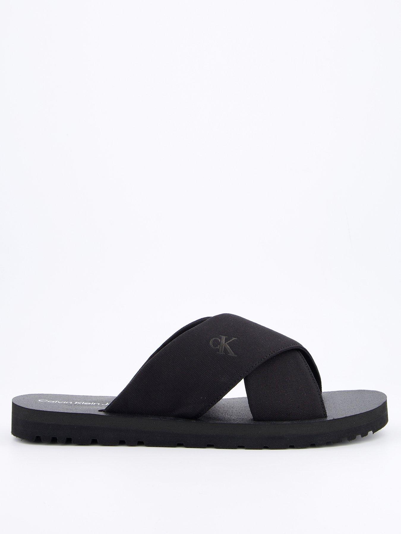  image of calvin-klein-crossover-sandal-black