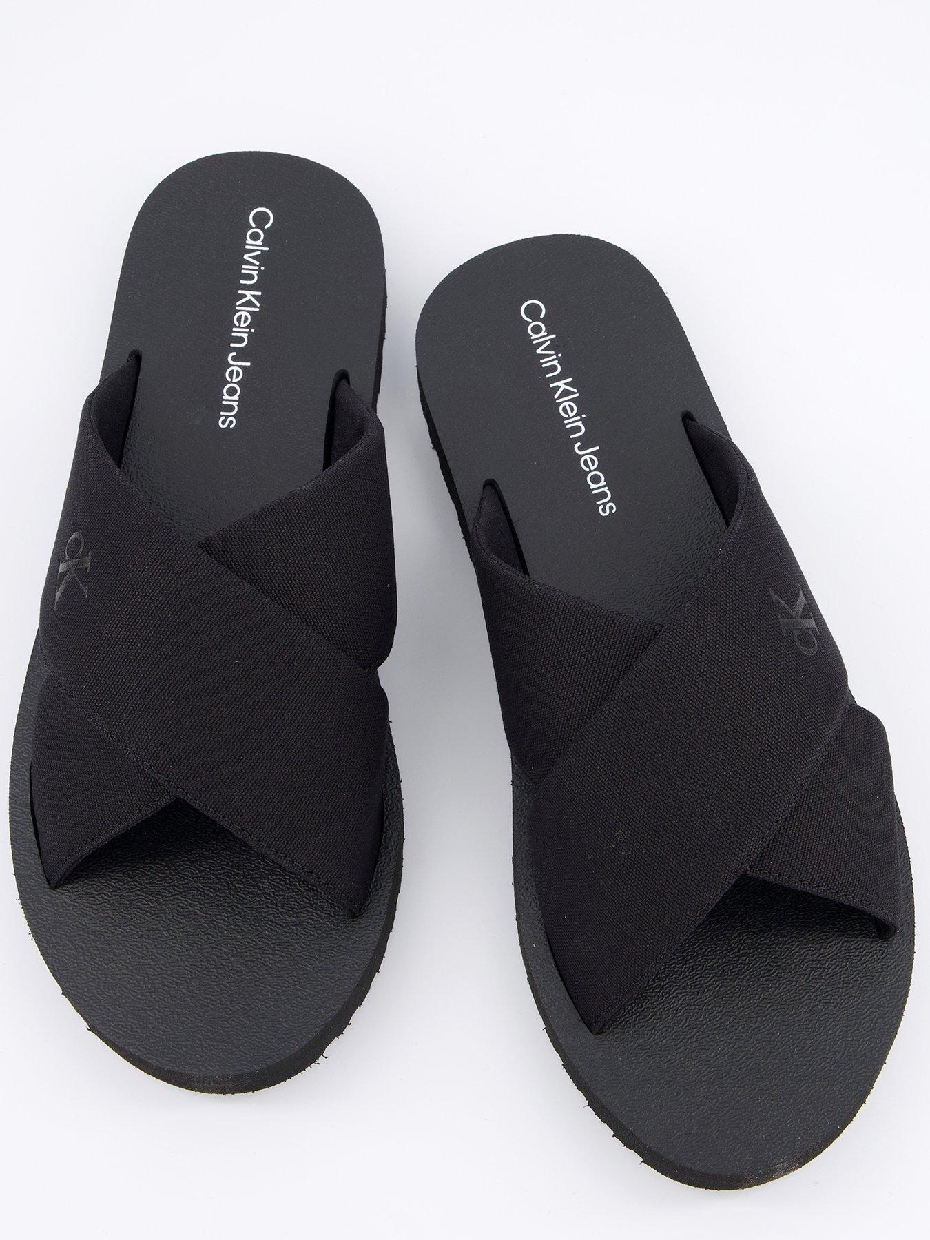  image of calvin-klein-crossover-sandal-black