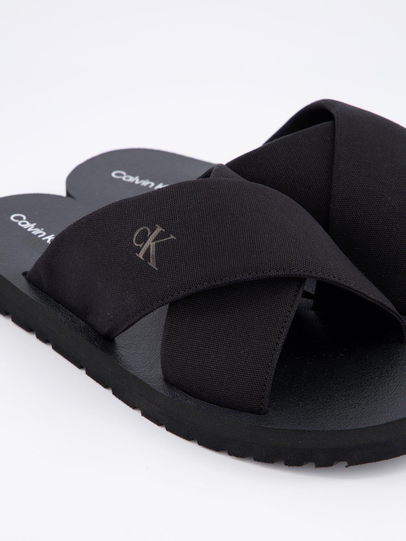  image of calvin-klein-crossover-sandal-black