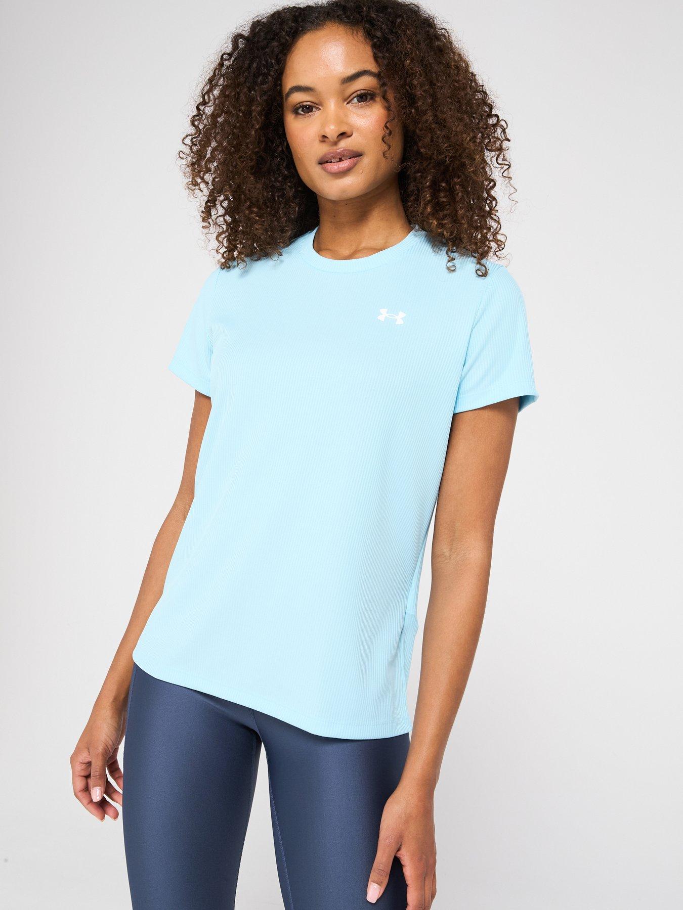 under-armour-womens-training-tech-rib-t-shirt-blue