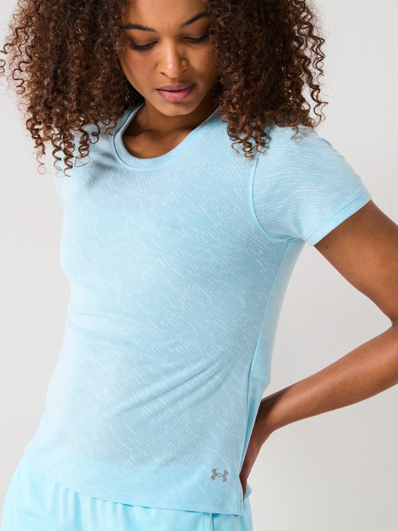  image of under-armour-womens-running-launch-camo-t-shirt-blue