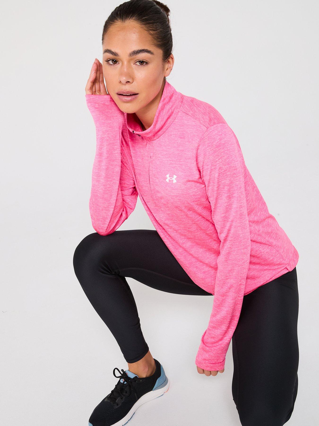 image of under-armour-womens-training-tech-twist-12-zip-top-pink