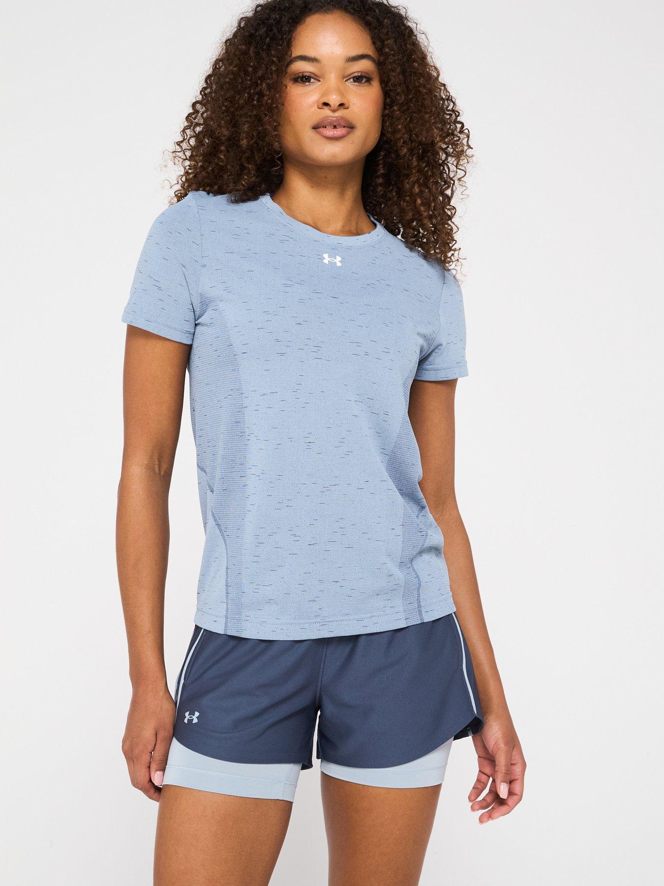 UNDER ARMOUR Womens Training Vanish Seamless Loose T-Shirt - Blue
