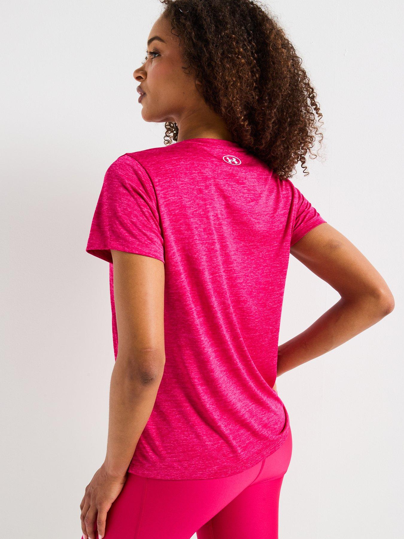  image of under-armour-womens-training-tech-twist-t-shirt-pink